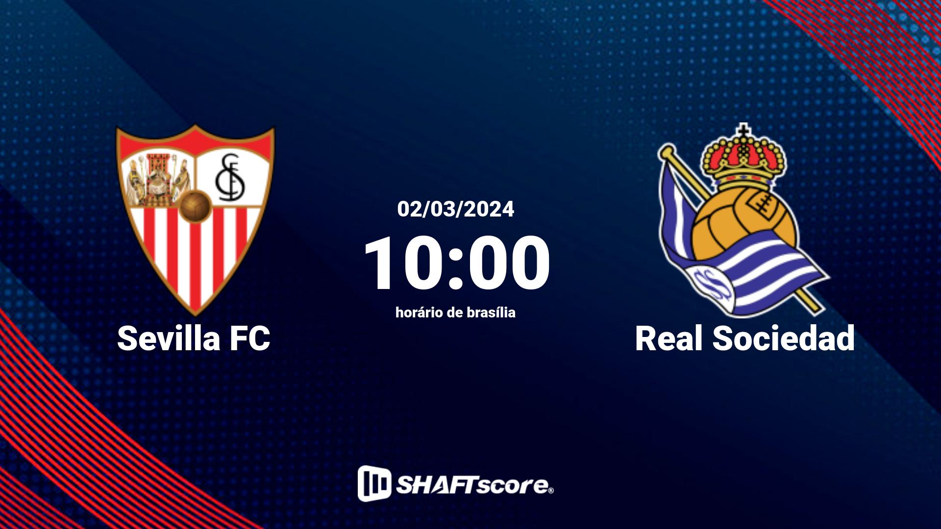 Estatísticas do jogo Sevilla FC vs Real Sociedad 02.03 10:00