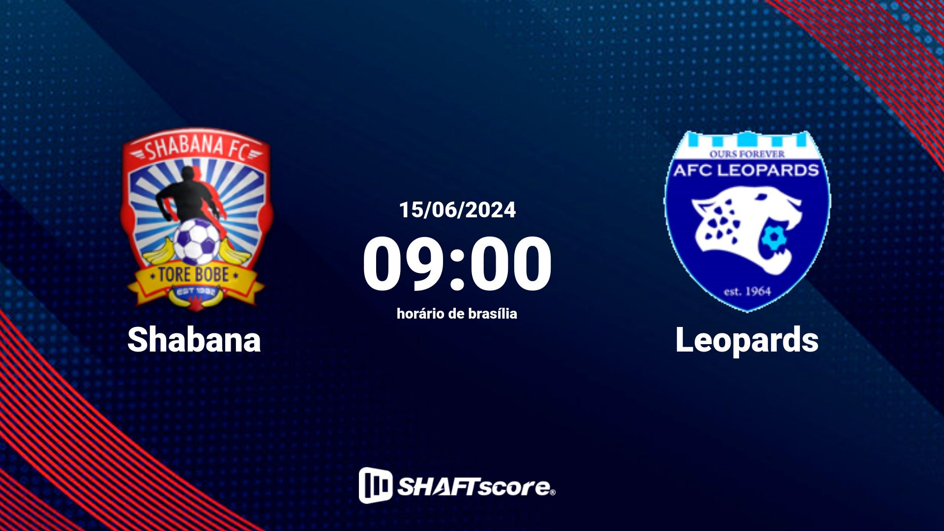 Estatísticas do jogo Shabana vs Leopards 15.06 09:00