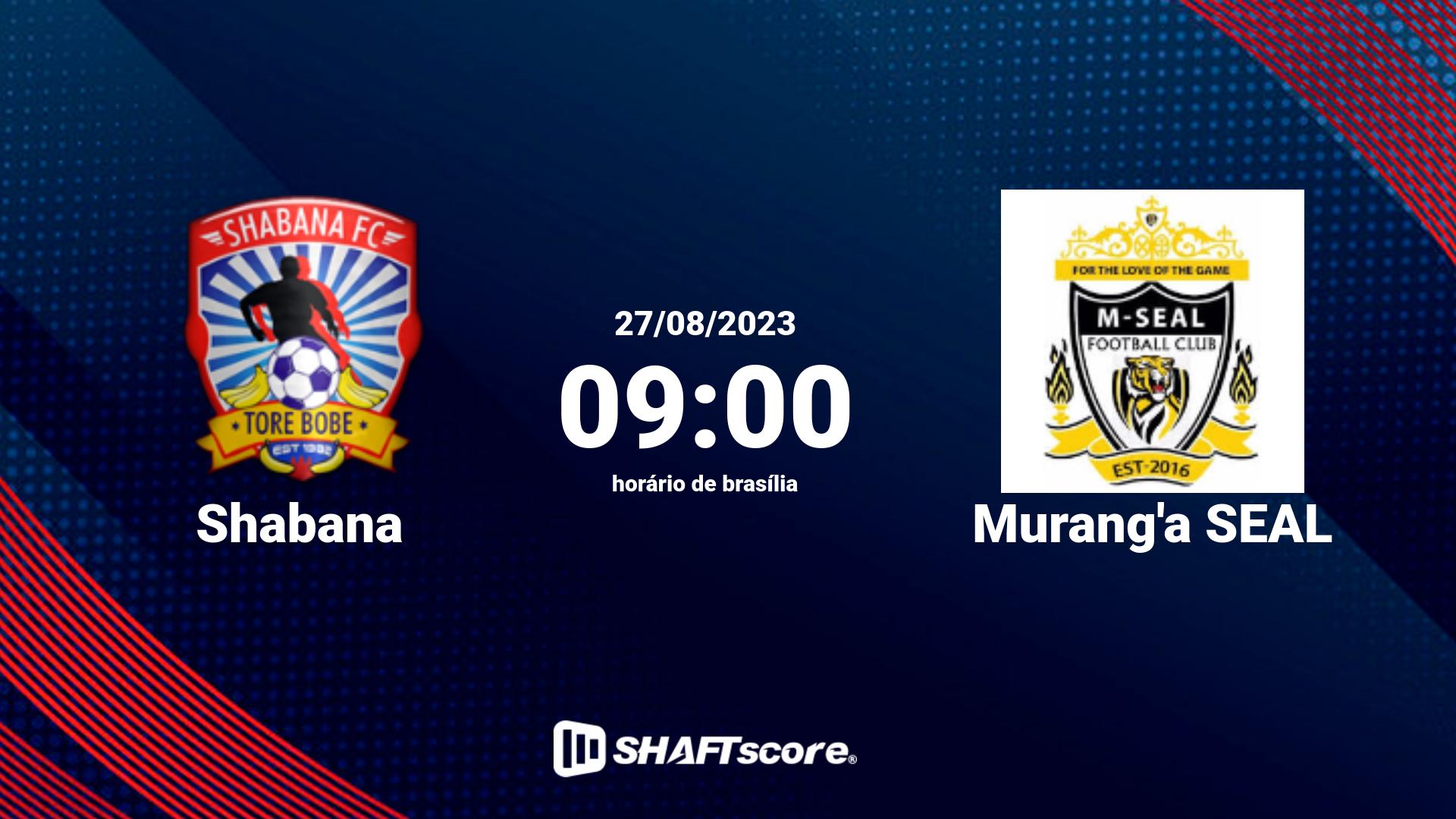 Estatísticas do jogo Shabana vs Murang'a SEAL 27.08 09:00