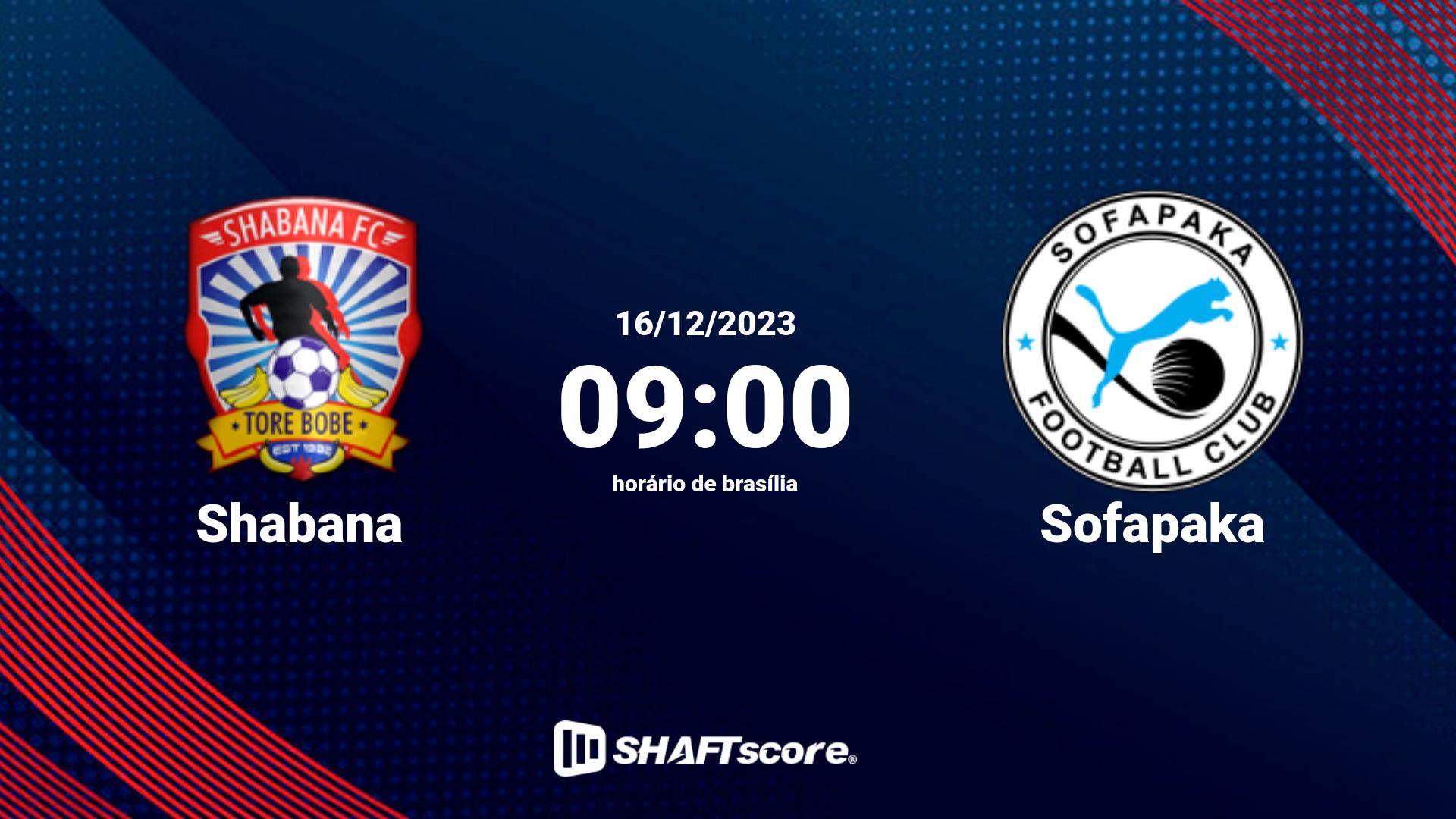 Estatísticas do jogo Shabana vs Sofapaka 16.12 09:00