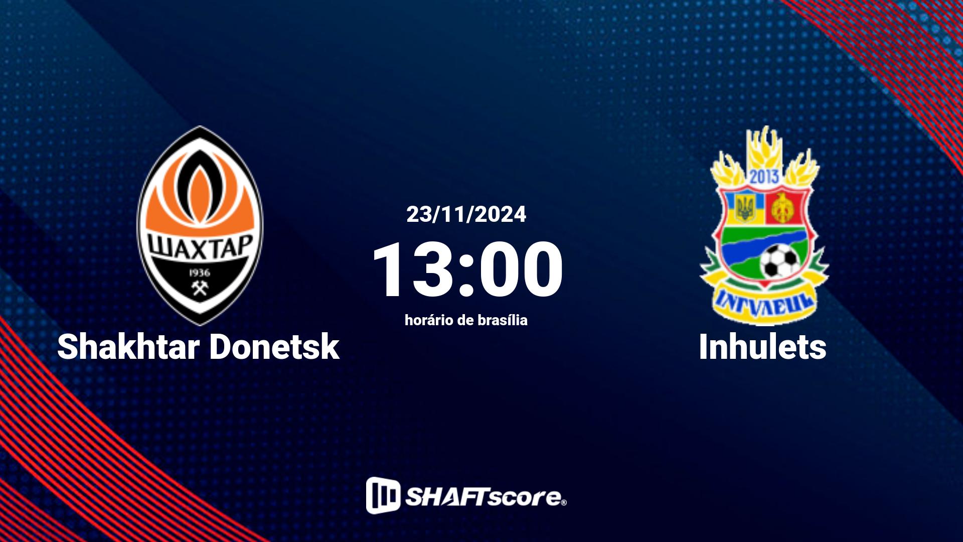 Estatísticas do jogo Shakhtar Donetsk vs Inhulets 23.11 13:00