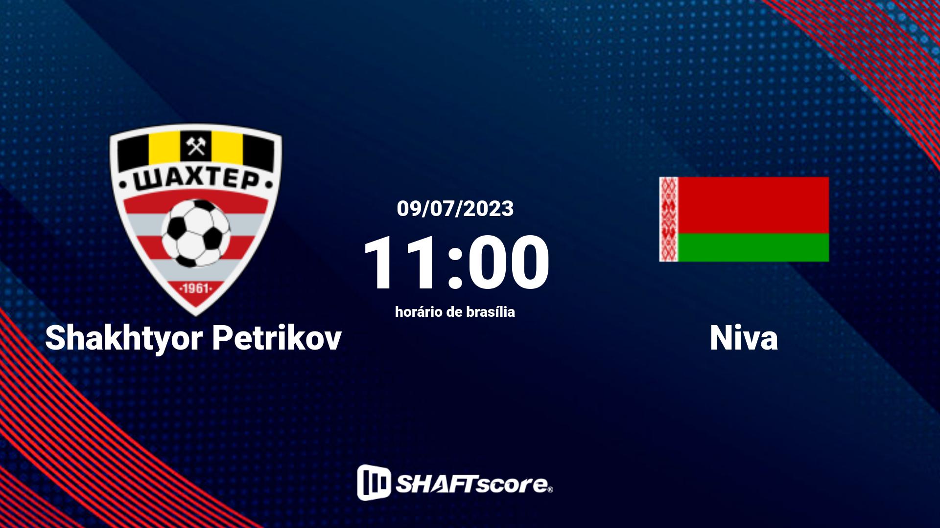 Estatísticas do jogo Shakhtyor Petrikov vs Niva 09.07 11:00