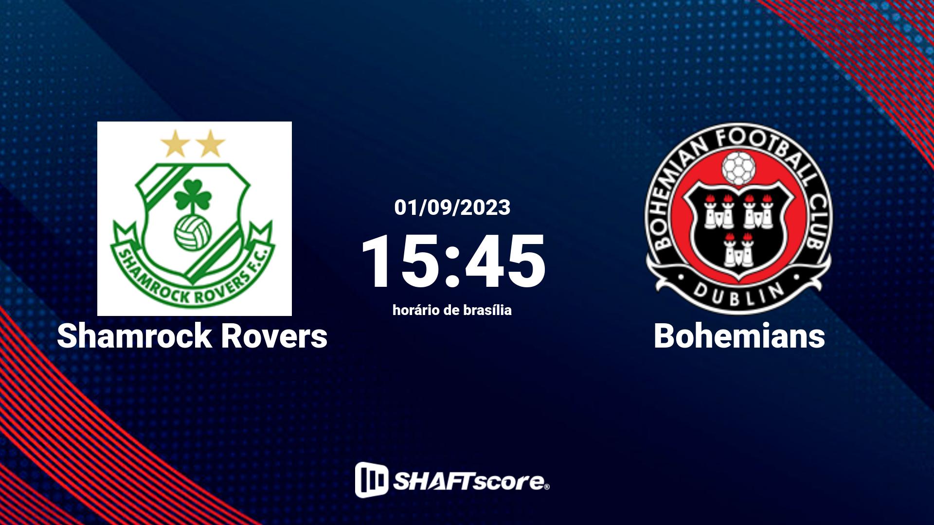 Estatísticas do jogo Shamrock Rovers vs Bohemians 01.09 15:45