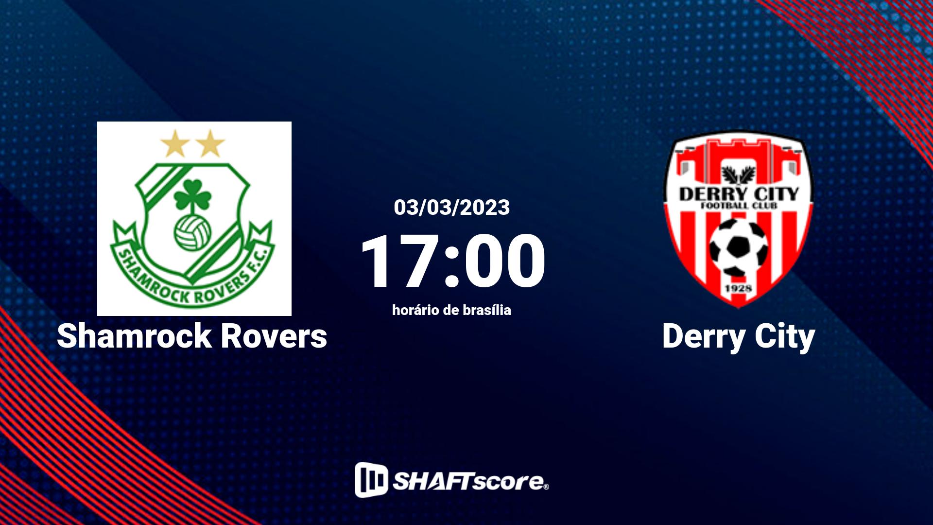 Estatísticas do jogo Shamrock Rovers vs Derry City 03.03 17:00