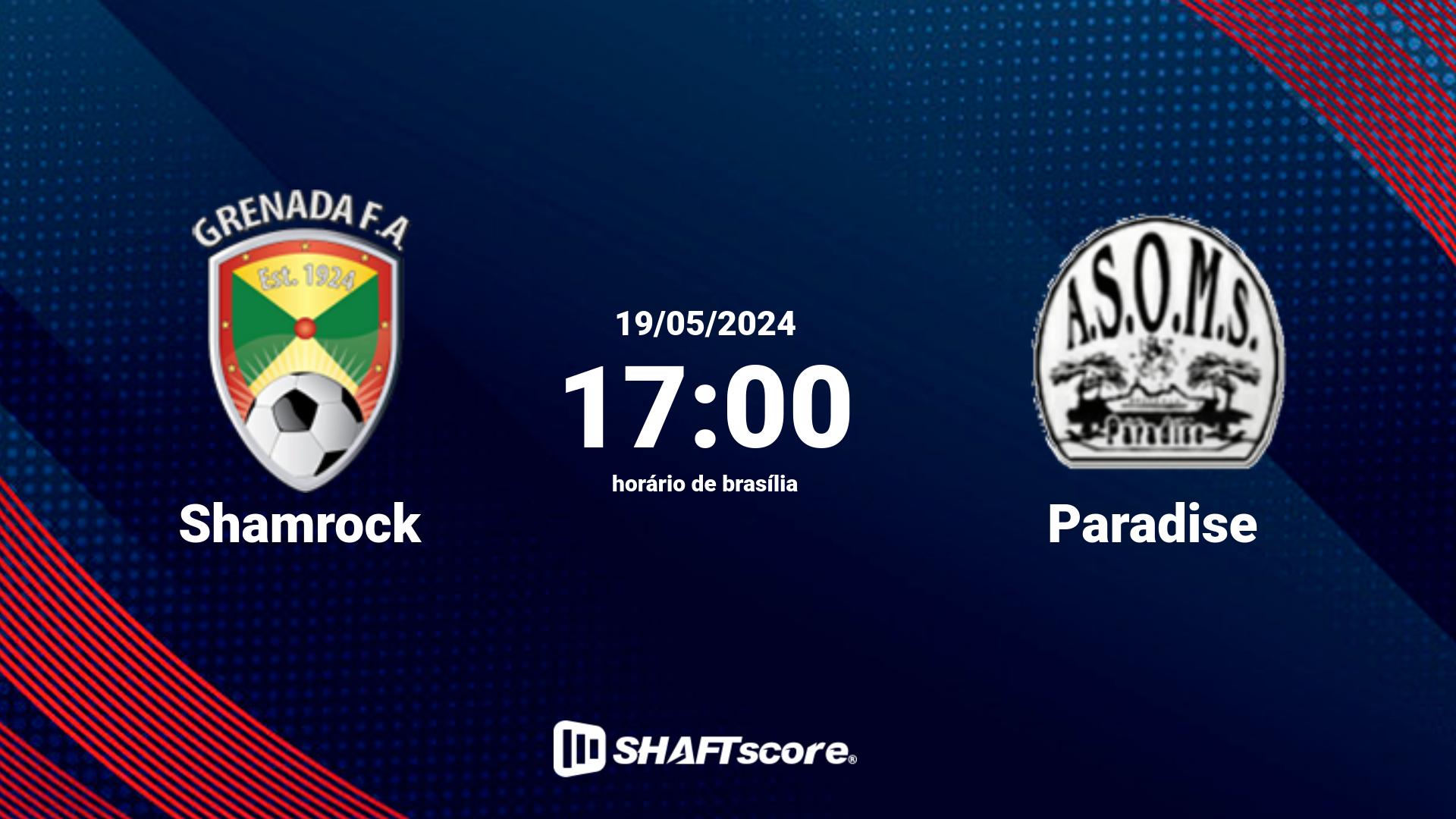 Estatísticas do jogo Shamrock vs Paradise 19.05 17:00