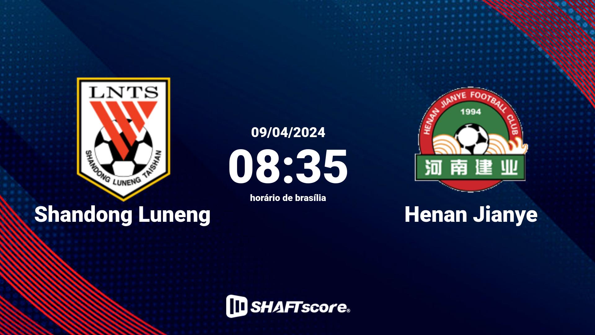 Estatísticas do jogo Shandong Luneng vs Henan Jianye 09.04 08:35