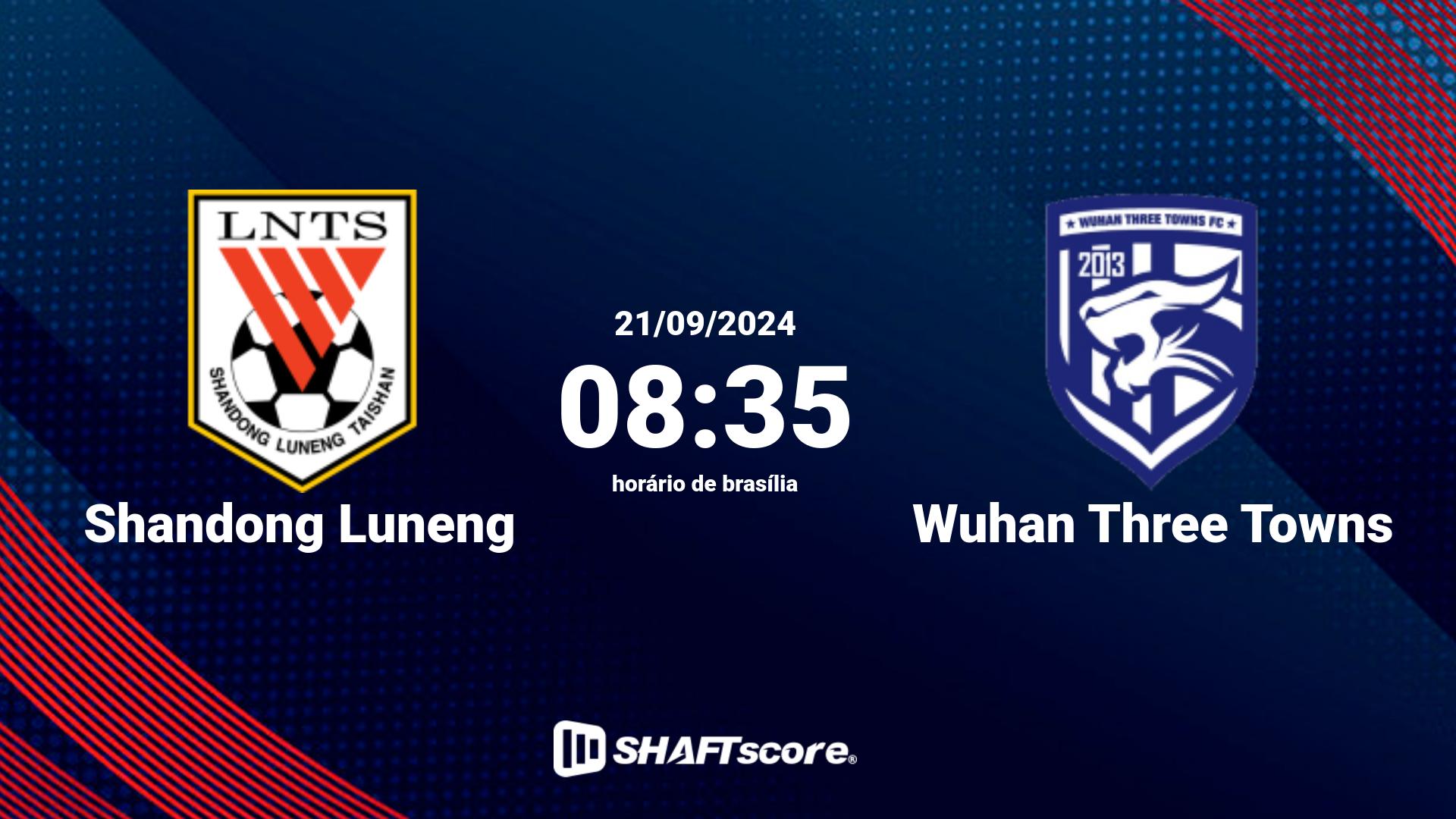 Estatísticas do jogo Shandong Luneng vs Wuhan Three Towns 21.09 08:35