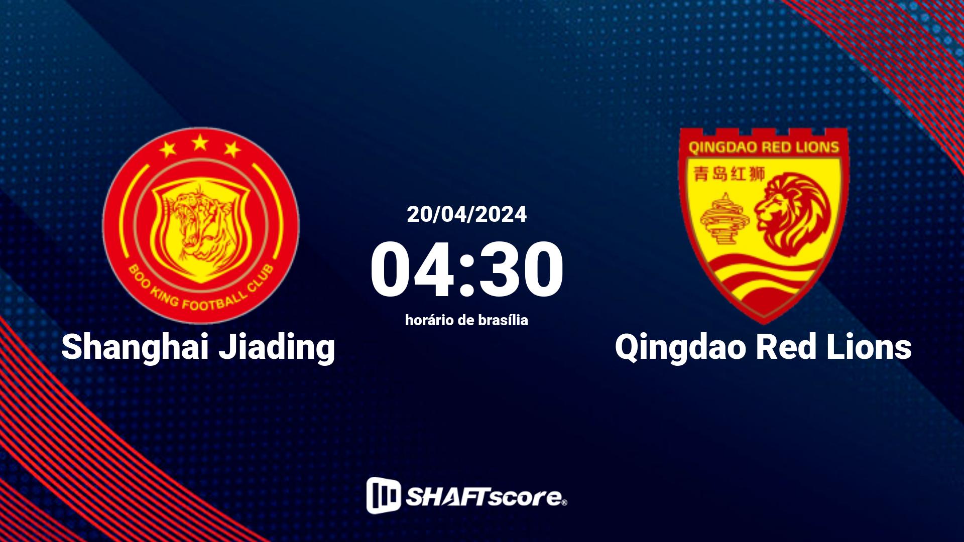 Estatísticas do jogo Shanghai Jiading vs Qingdao Red Lions 20.04 04:30