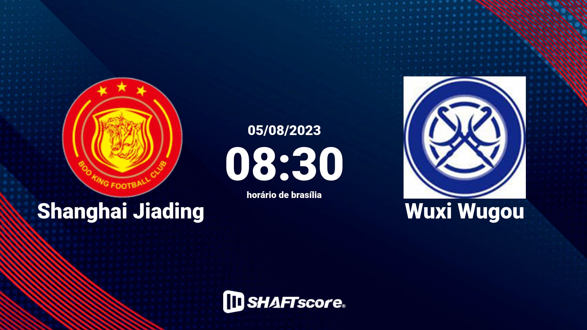 Estatísticas do jogo Shanghai Jiading vs Wuxi Wugou 05.08 08:30