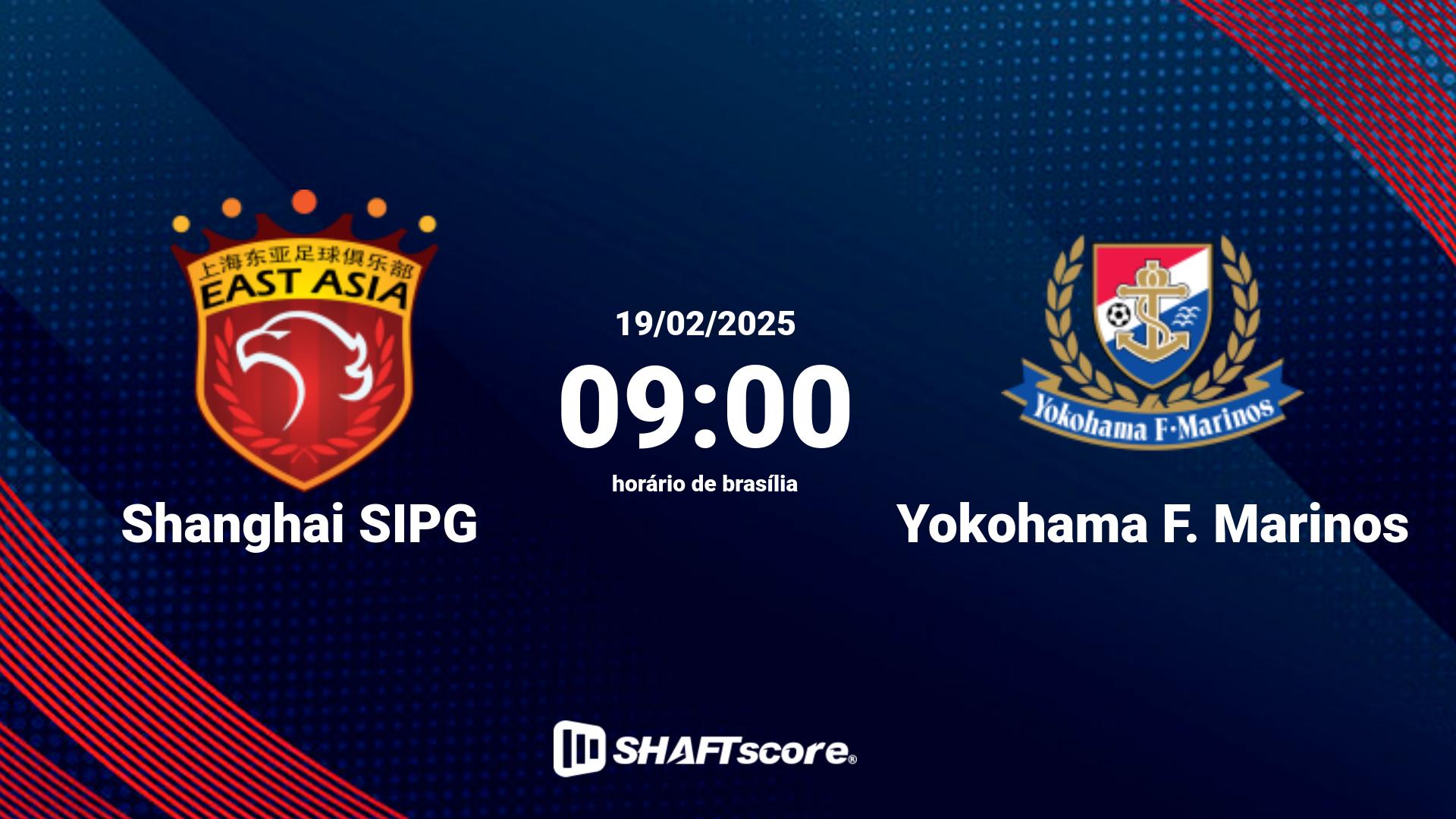 Estatísticas do jogo Shanghai SIPG vs Yokohama F. Marinos 19.02 09:00