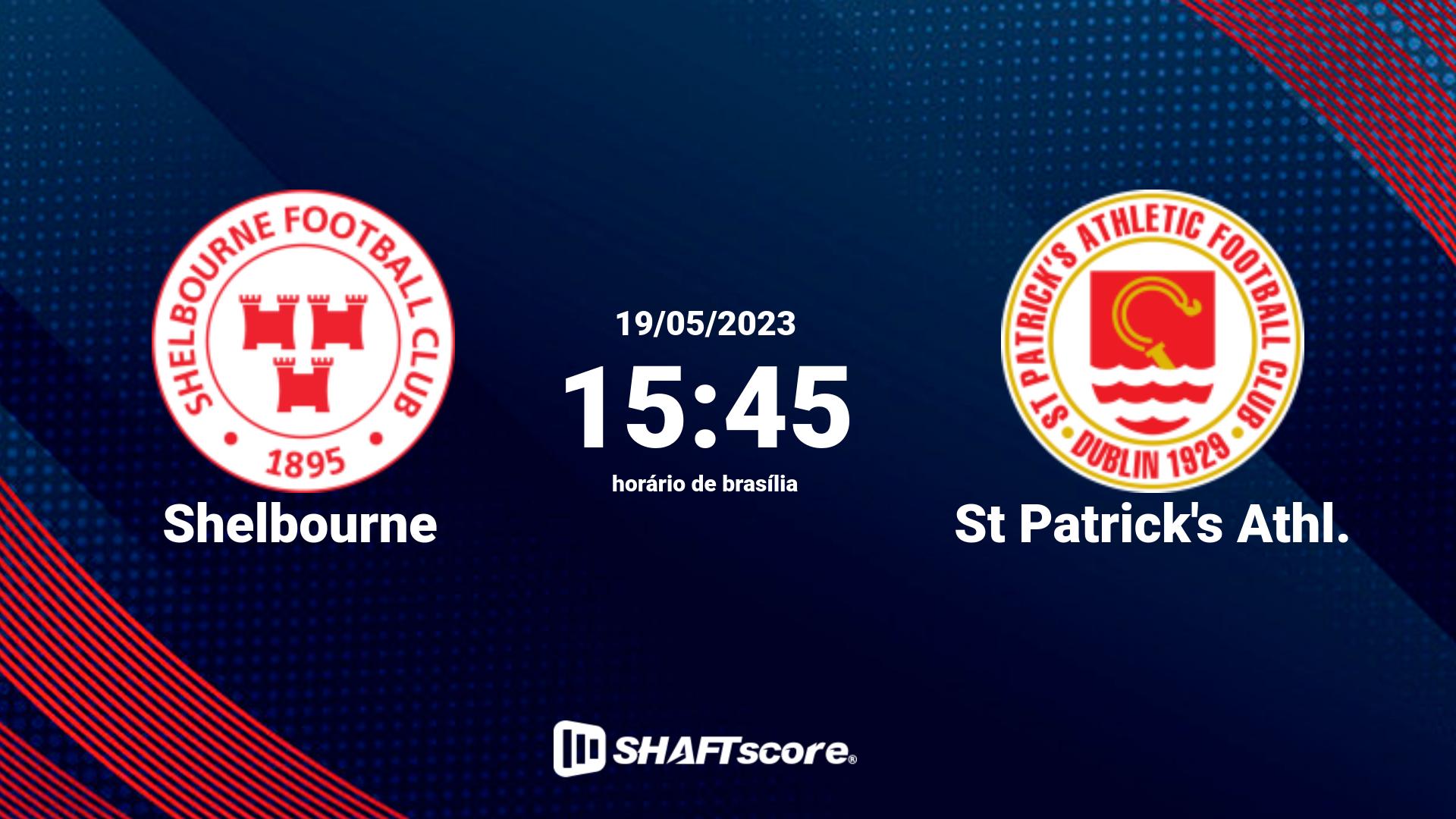 Estatísticas do jogo Shelbourne vs St Patrick's Athl. 19.05 15:45