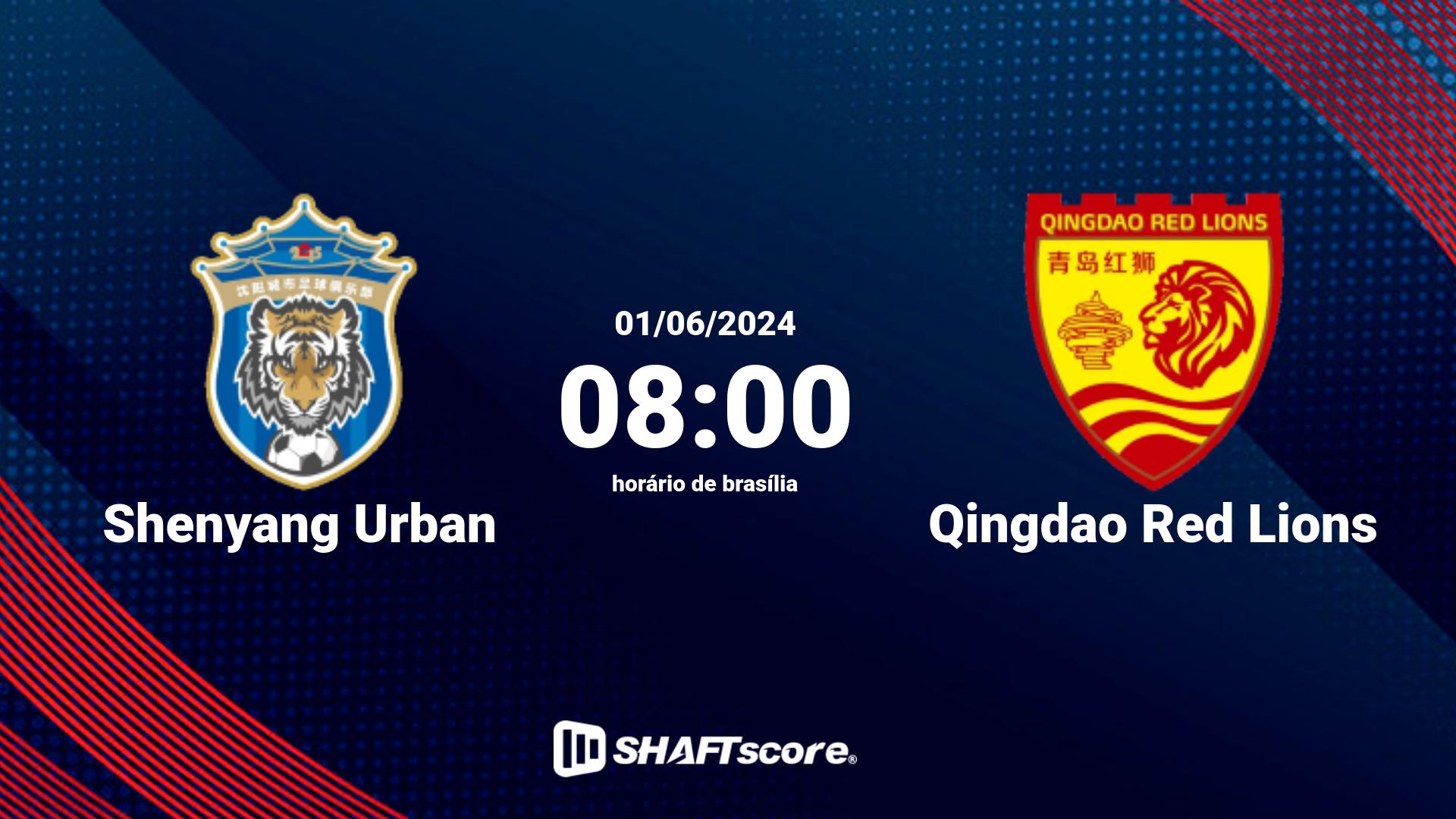 Estatísticas do jogo Shenyang Urban vs Qingdao Red Lions 01.06 08:00