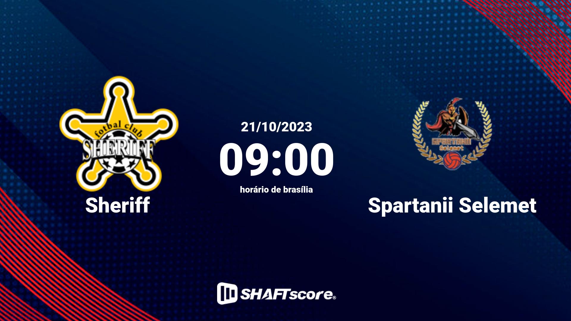 Estatísticas do jogo Sheriff vs Spartanii Selemet 21.10 09:00