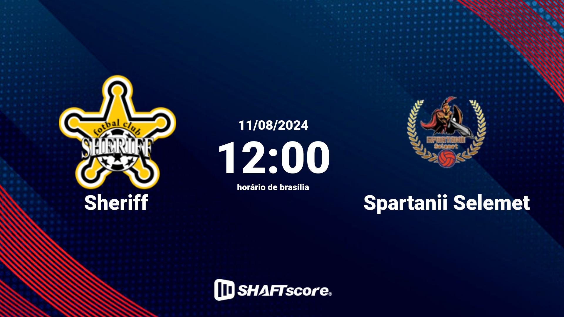 Estatísticas do jogo Sheriff vs Spartanii Selemet 11.08 12:00