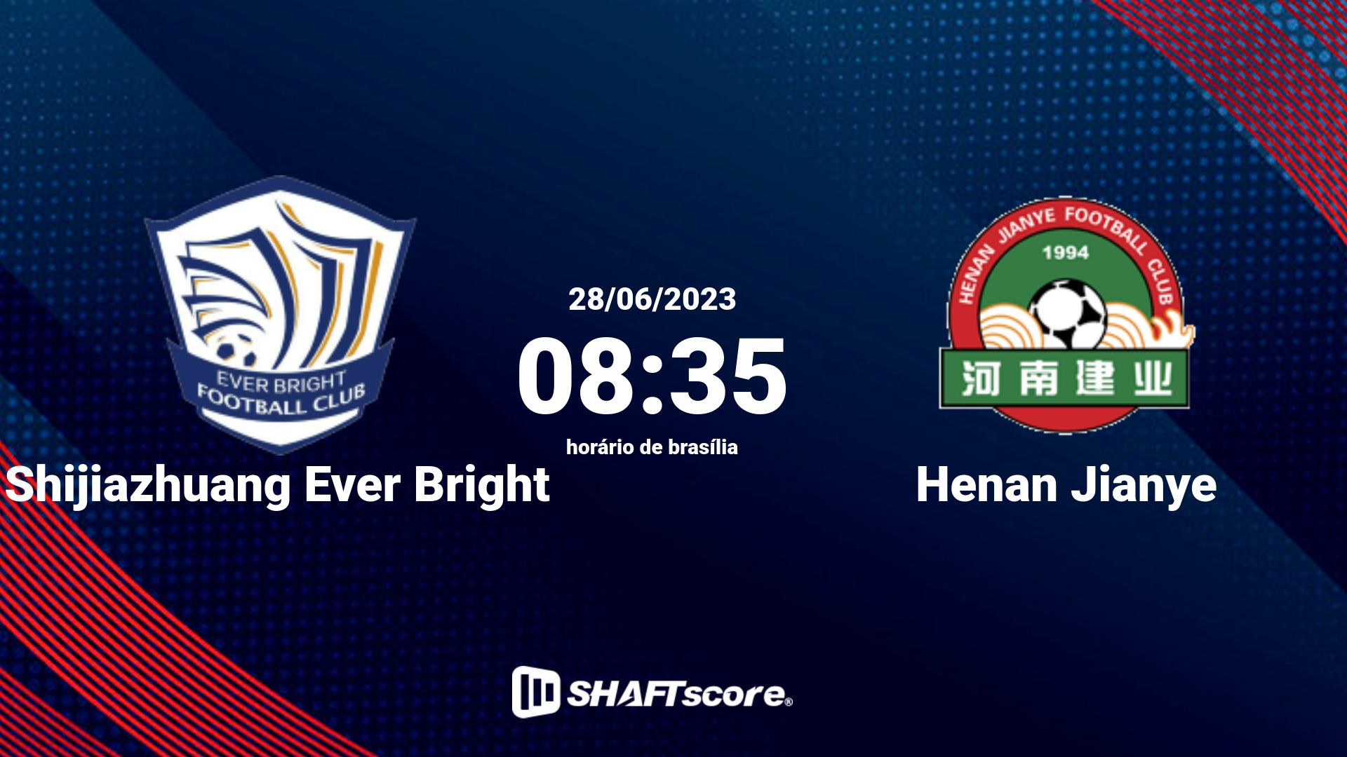 Estatísticas do jogo Shijiazhuang Ever Bright vs Henan Jianye 28.06 08:35