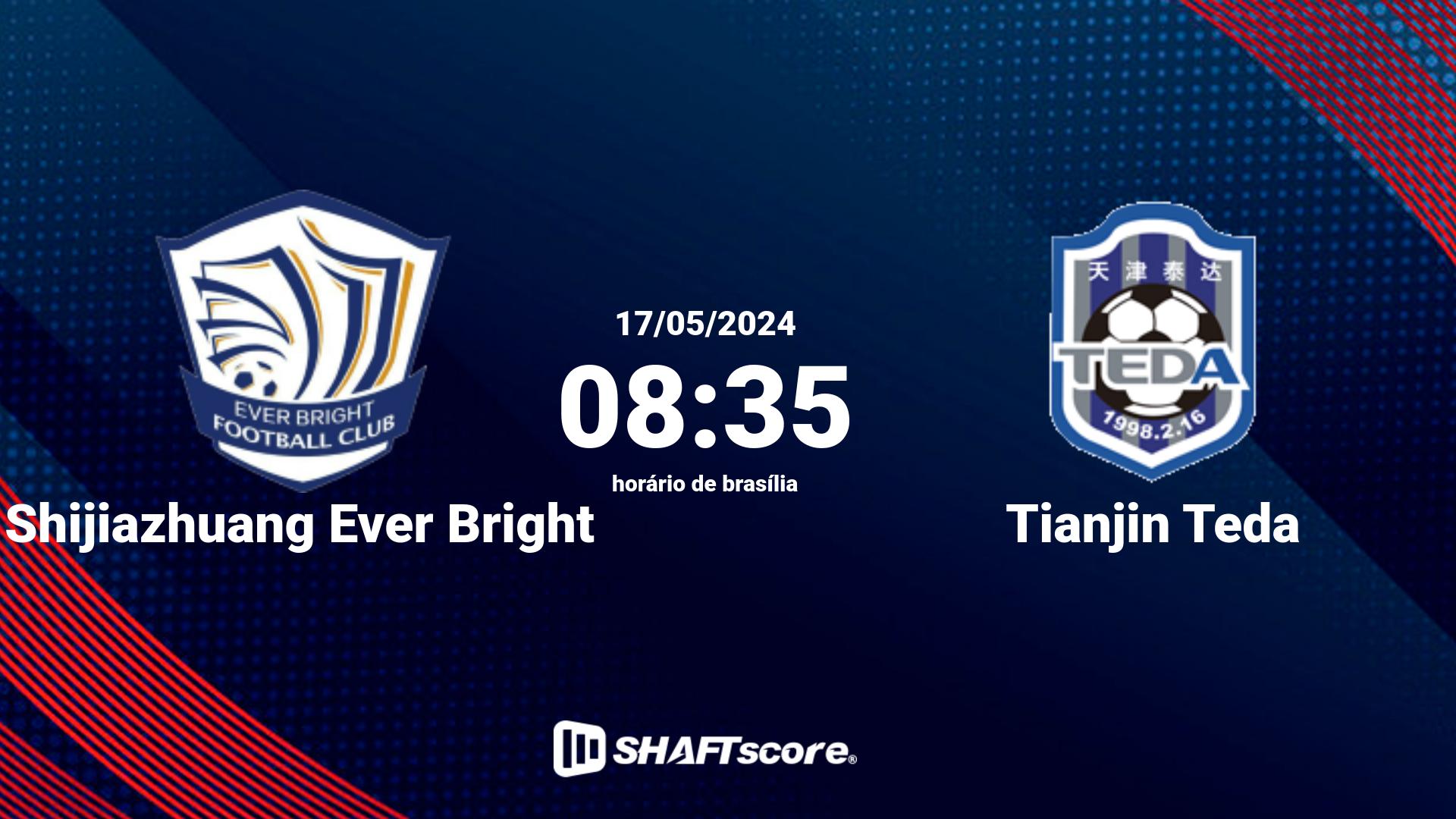 Estatísticas do jogo Shijiazhuang Ever Bright vs Tianjin Teda 17.05 08:35