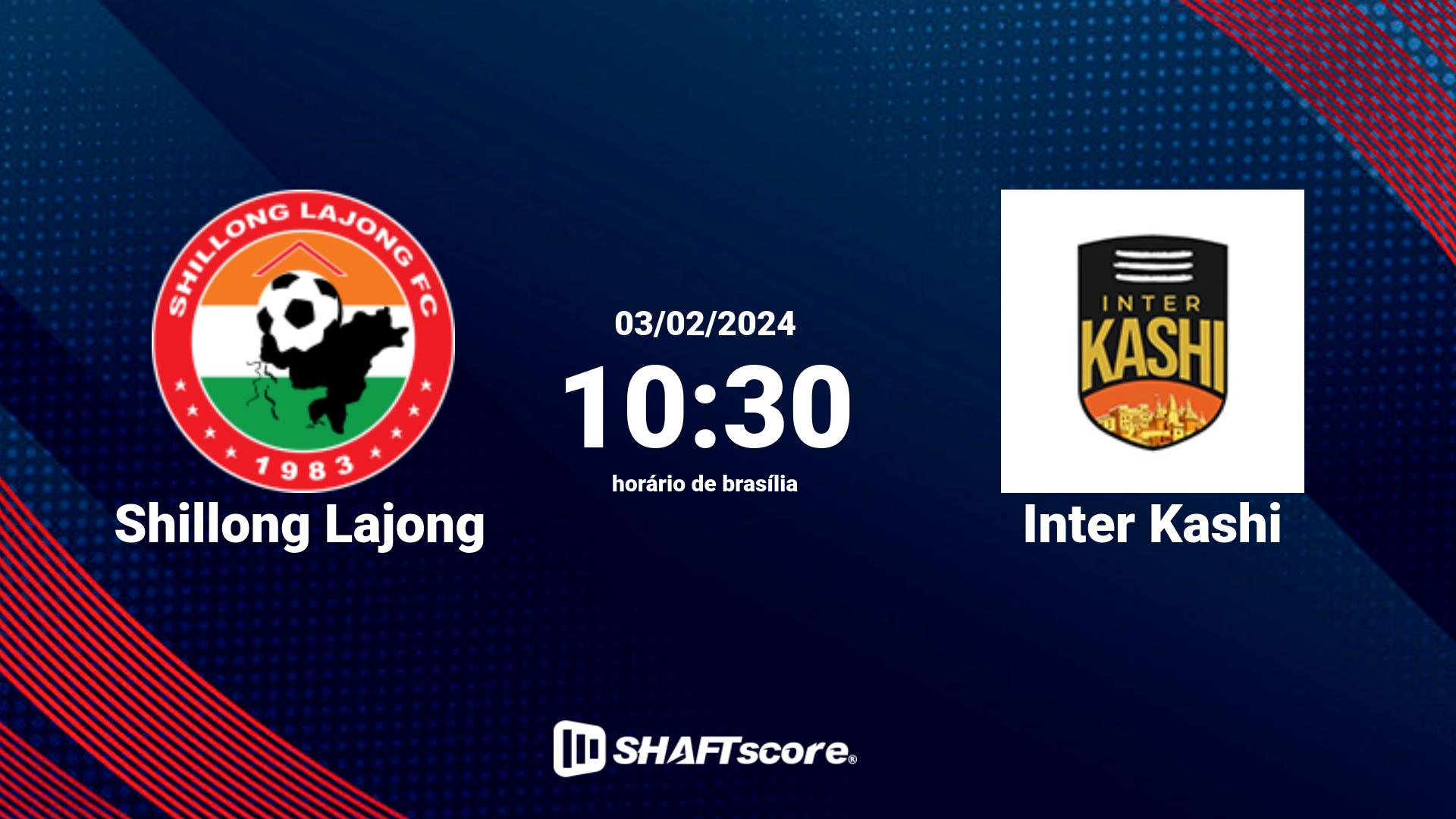 Estatísticas do jogo Shillong Lajong vs Inter Kashi 03.02 10:30