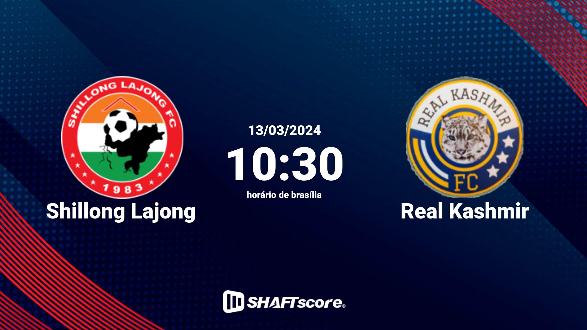 Estatísticas do jogo Shillong Lajong vs Real Kashmir 13.03 10:30