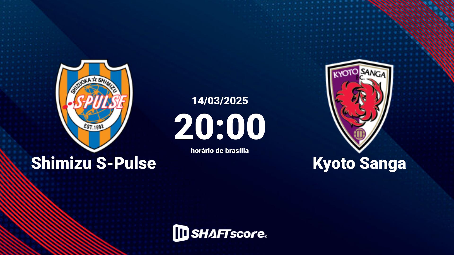 Estatísticas do jogo Shimizu S-Pulse vs Kyoto Sanga 14.03 20:00