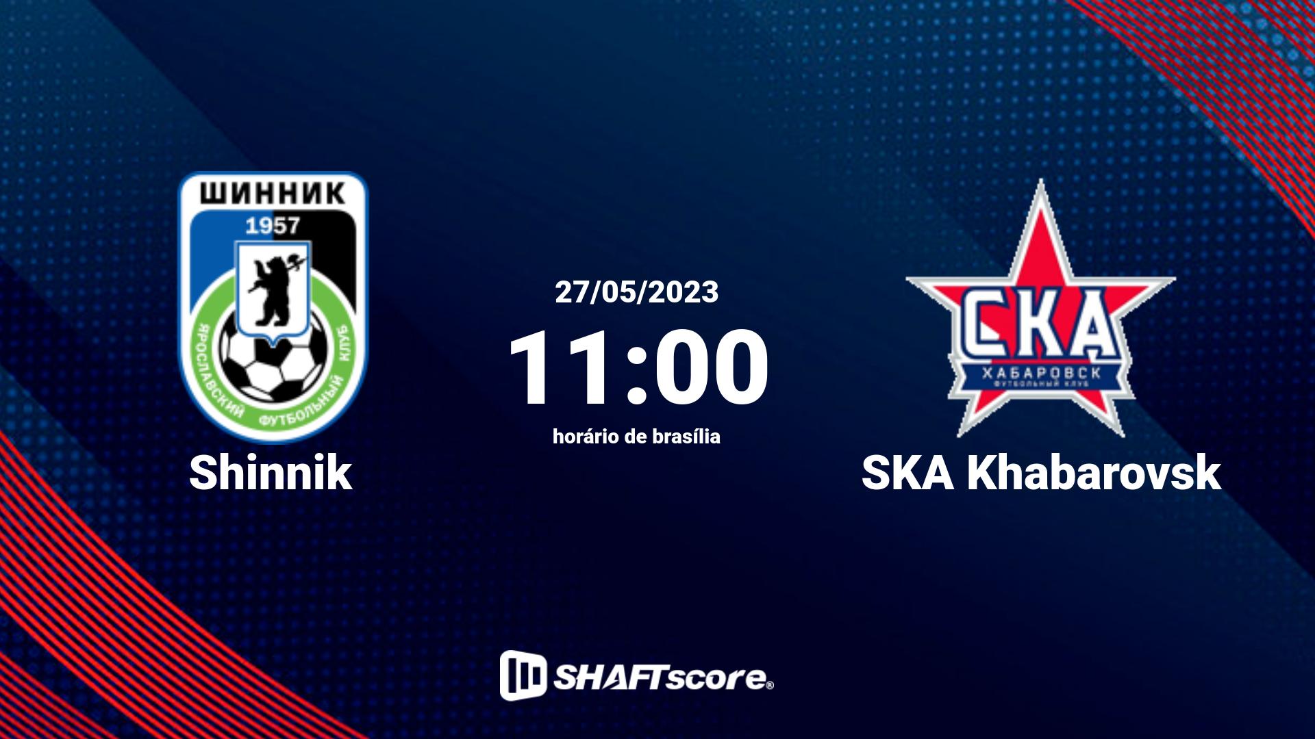 Estatísticas do jogo Shinnik vs SKA Khabarovsk 27.05 11:00