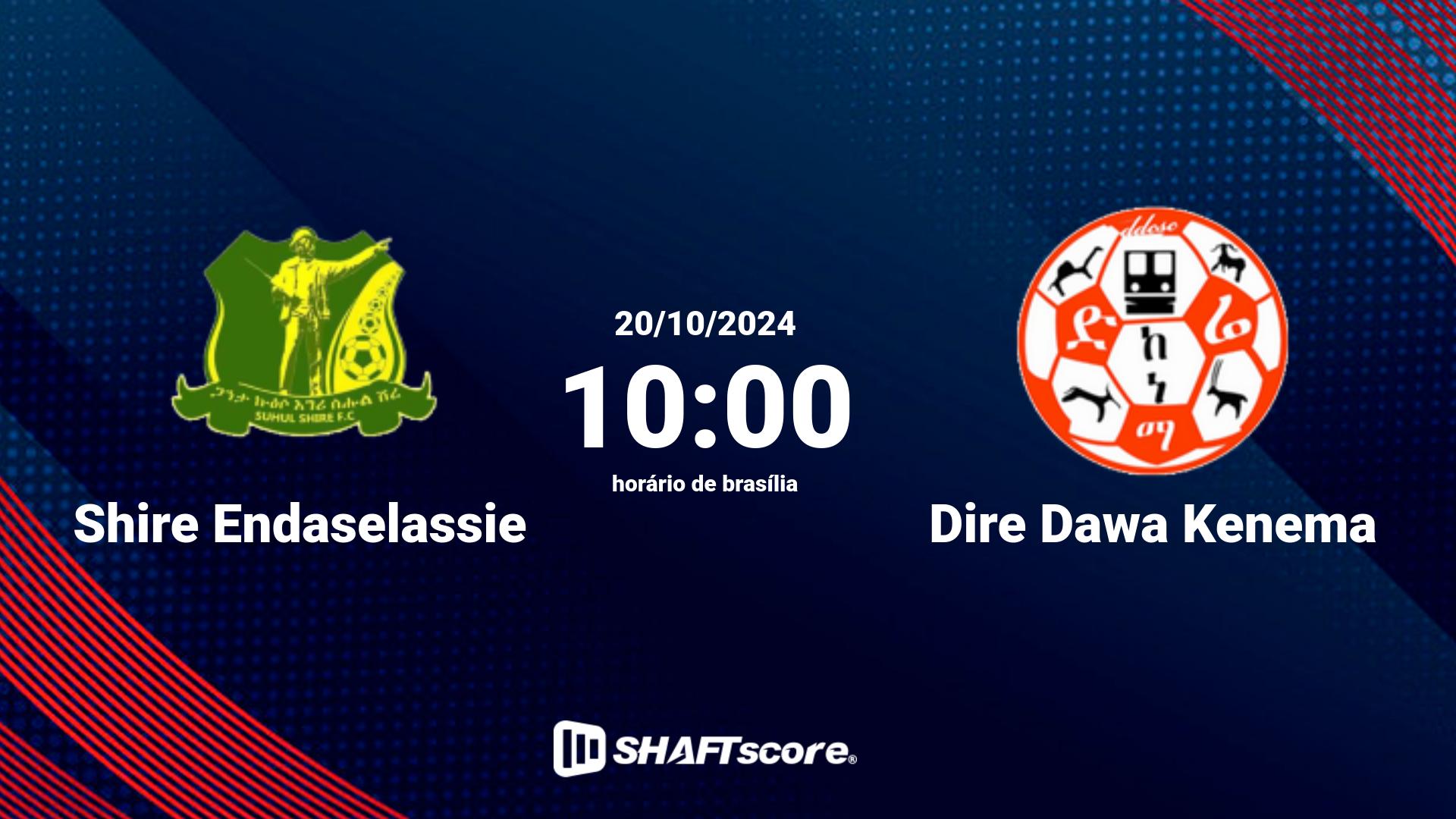 Estatísticas do jogo Shire Endaselassie vs Dire Dawa Kenema 20.10 10:00