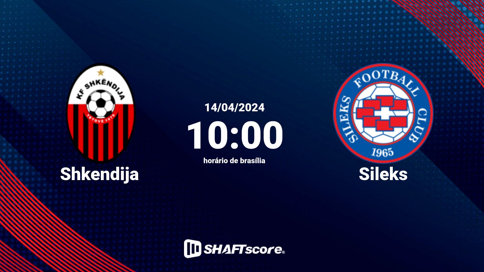 Estatísticas do jogo Shkendija vs Sileks 14.04 10:00