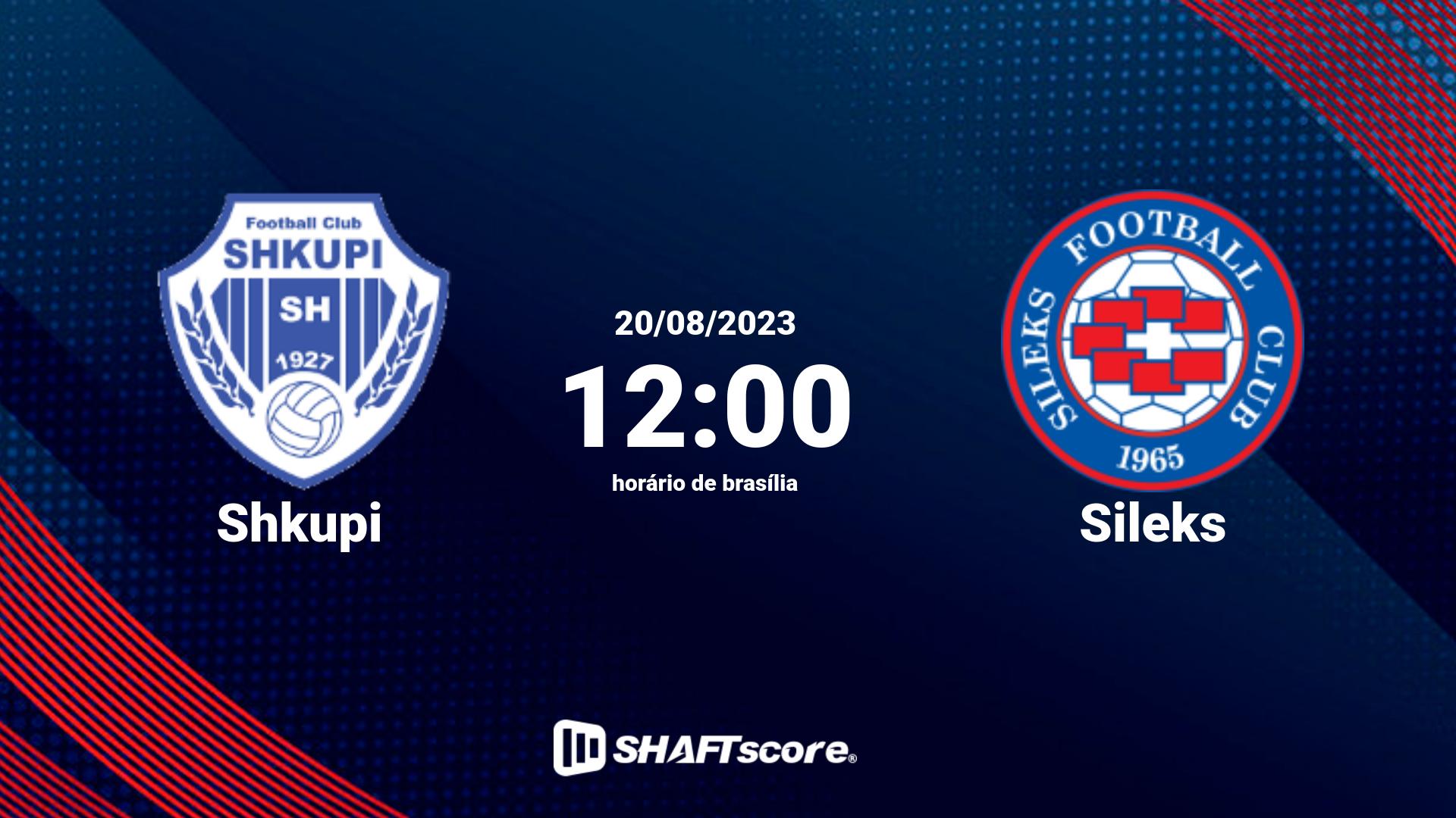 Estatísticas do jogo Shkupi vs Sileks 20.08 12:00