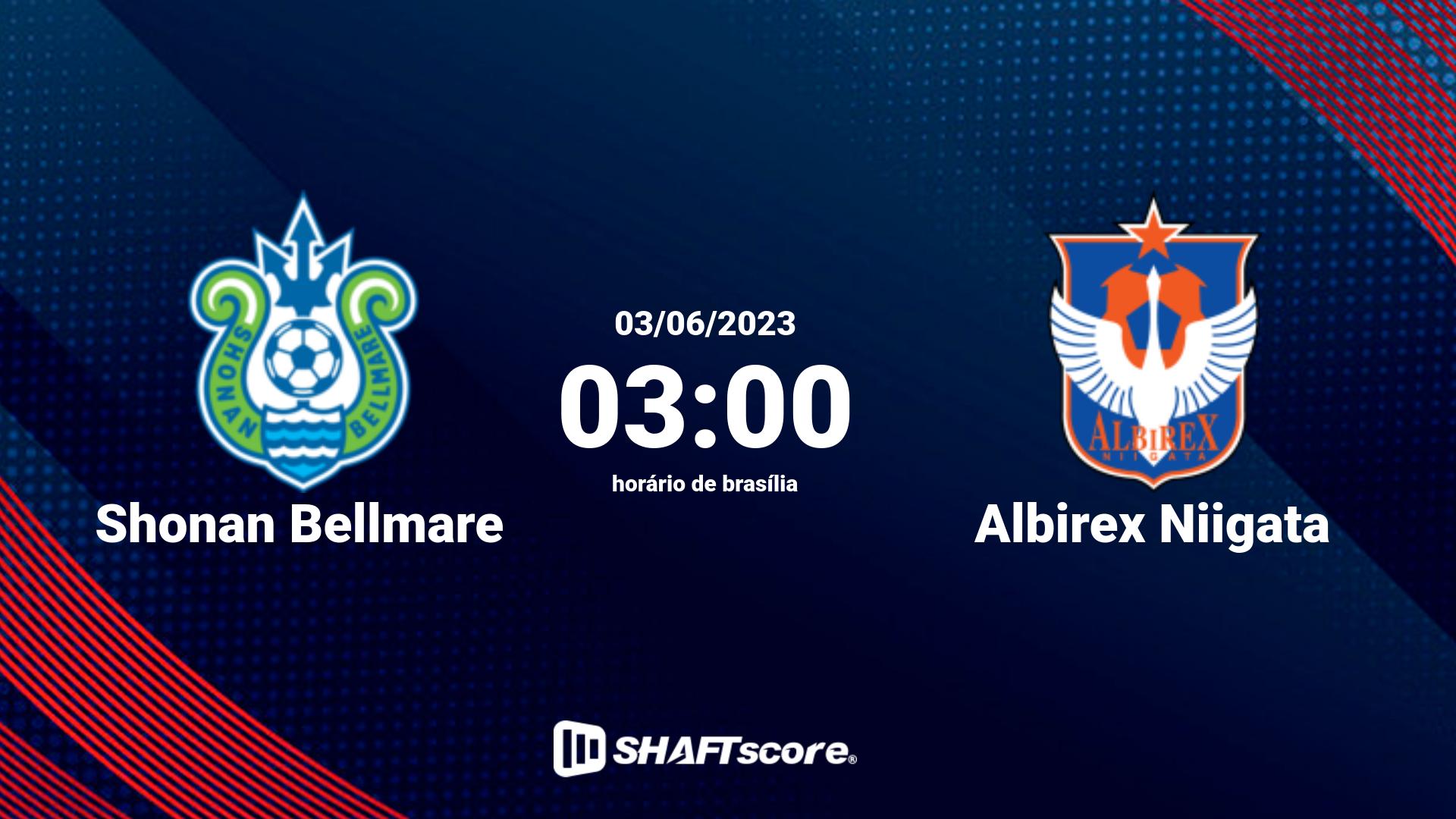 Estatísticas do jogo Shonan Bellmare vs Albirex Niigata 03.06 03:00