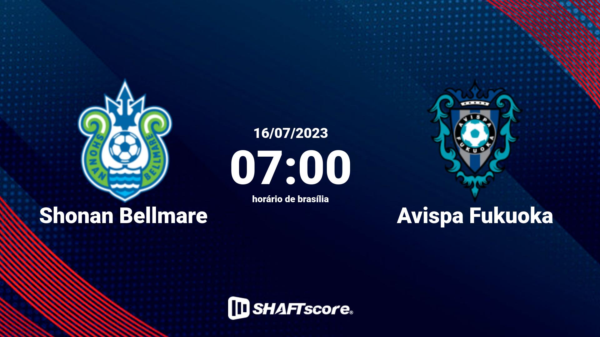 Estatísticas do jogo Shonan Bellmare vs Avispa Fukuoka 16.07 07:00