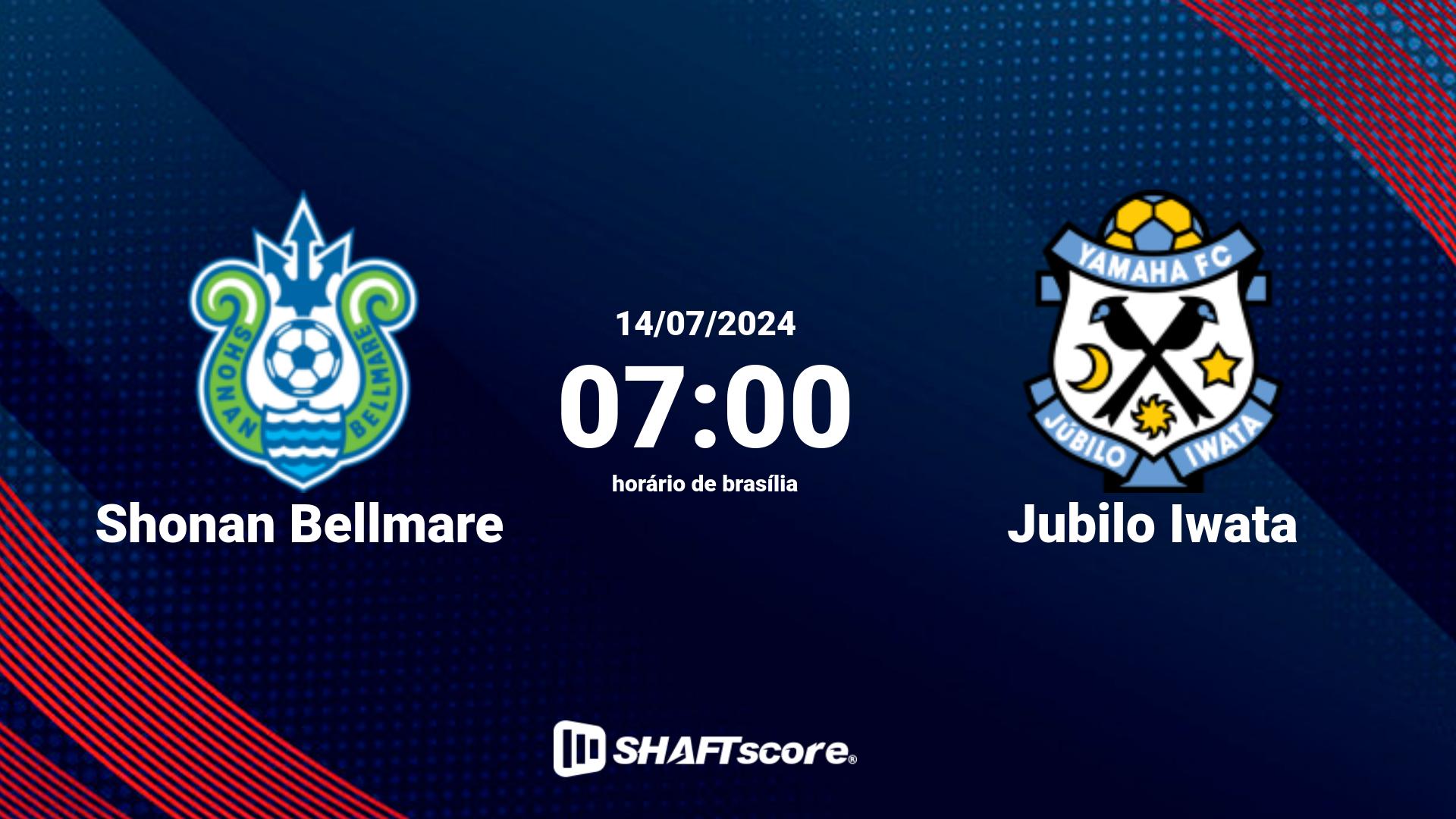 Estatísticas do jogo Shonan Bellmare vs Jubilo Iwata 14.07 07:00