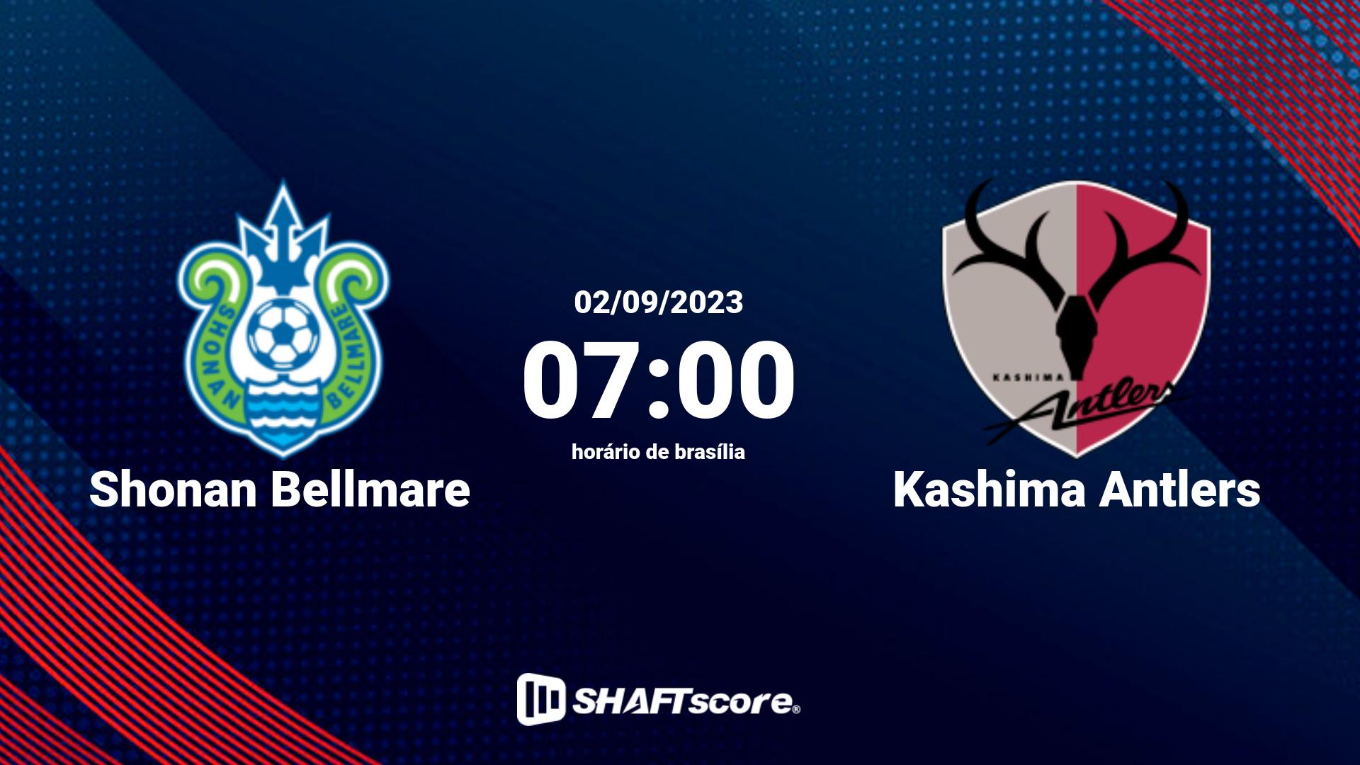 Estatísticas do jogo Shonan Bellmare vs Kashima Antlers 02.09 07:00