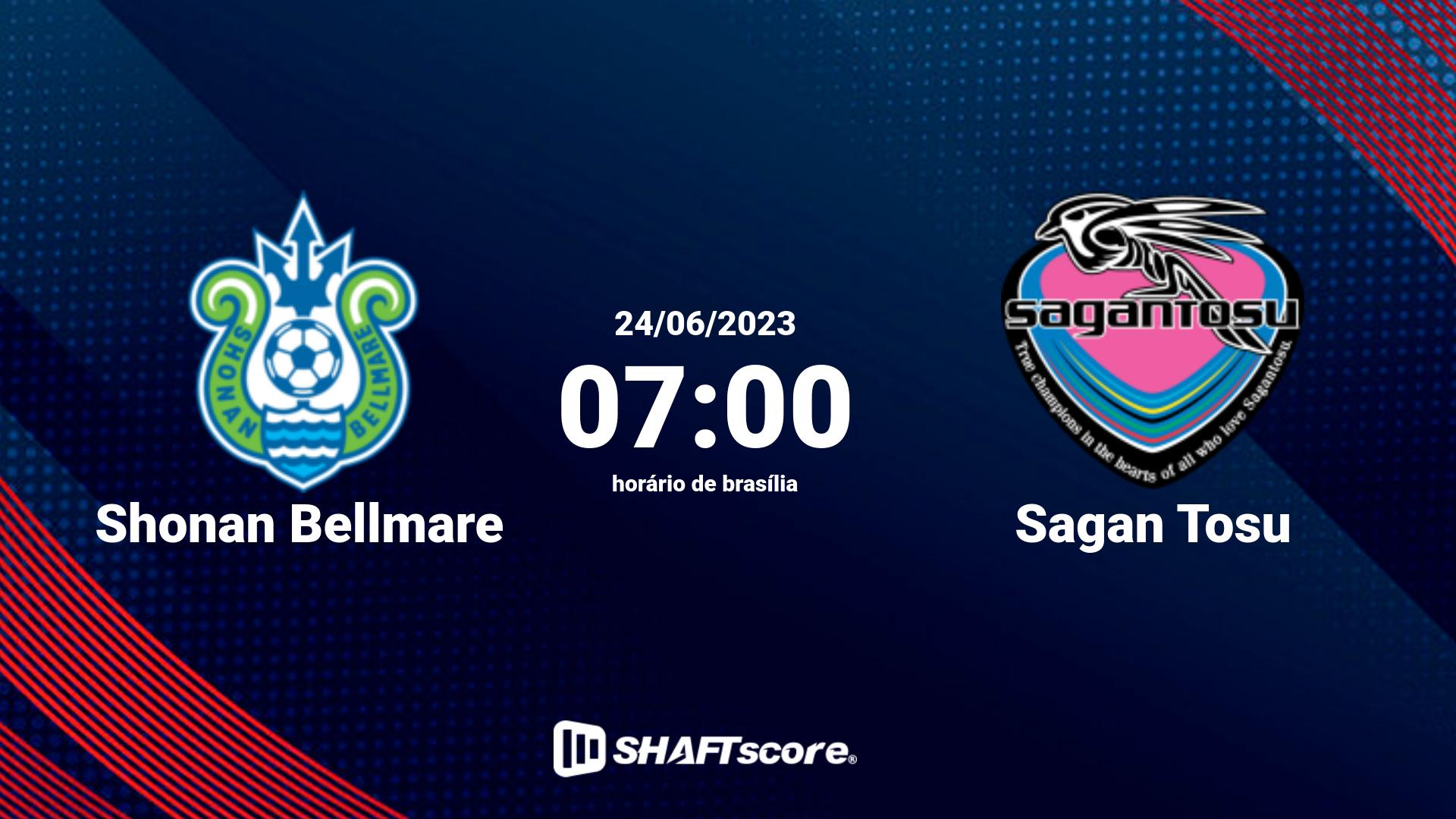 Estatísticas do jogo Shonan Bellmare vs Sagan Tosu 24.06 07:00