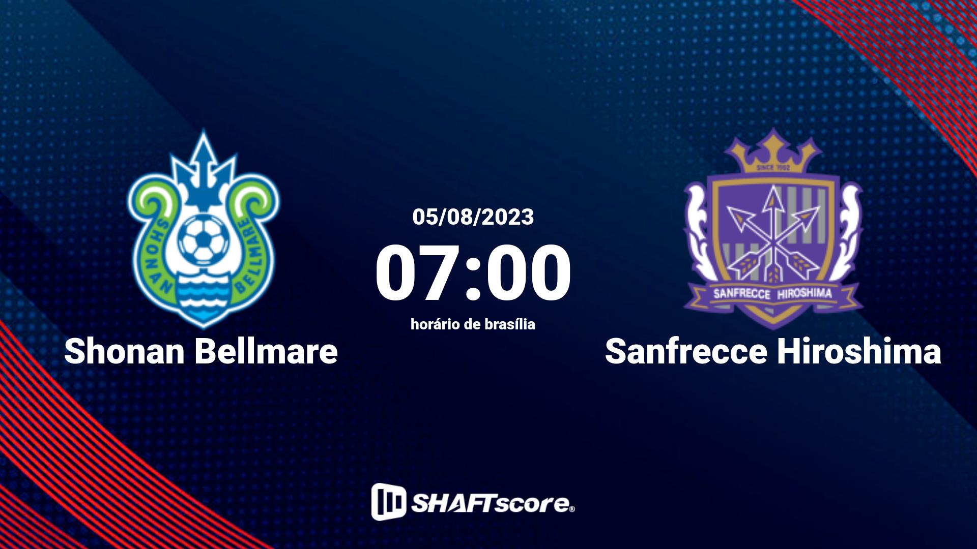 Estatísticas do jogo Shonan Bellmare vs Sanfrecce Hiroshima 05.08 07:00