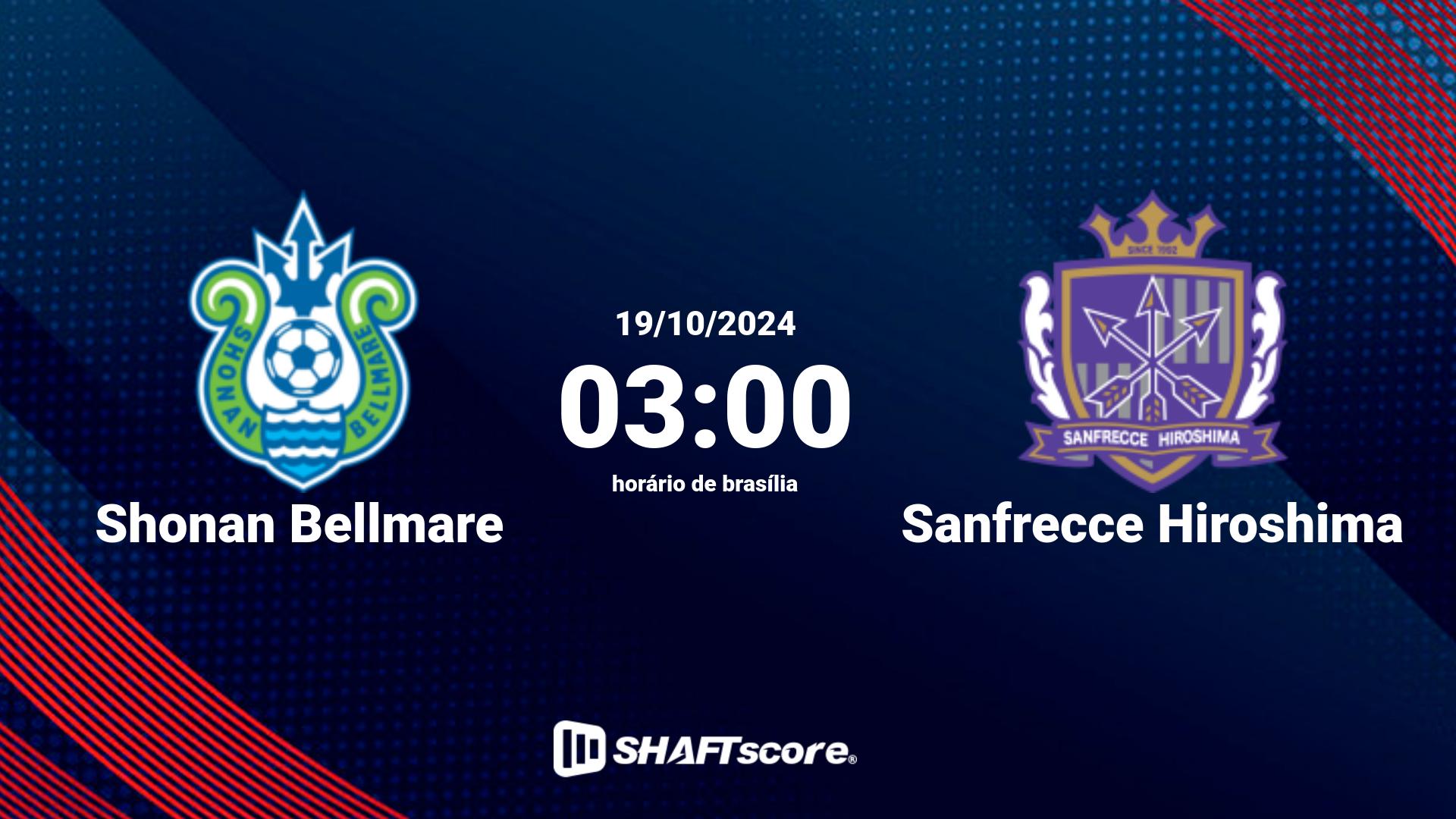 Estatísticas do jogo Shonan Bellmare vs Sanfrecce Hiroshima 19.10 03:00