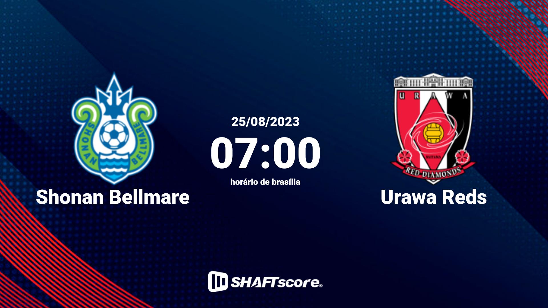 Estatísticas do jogo Shonan Bellmare vs Urawa Reds 25.08 07:00