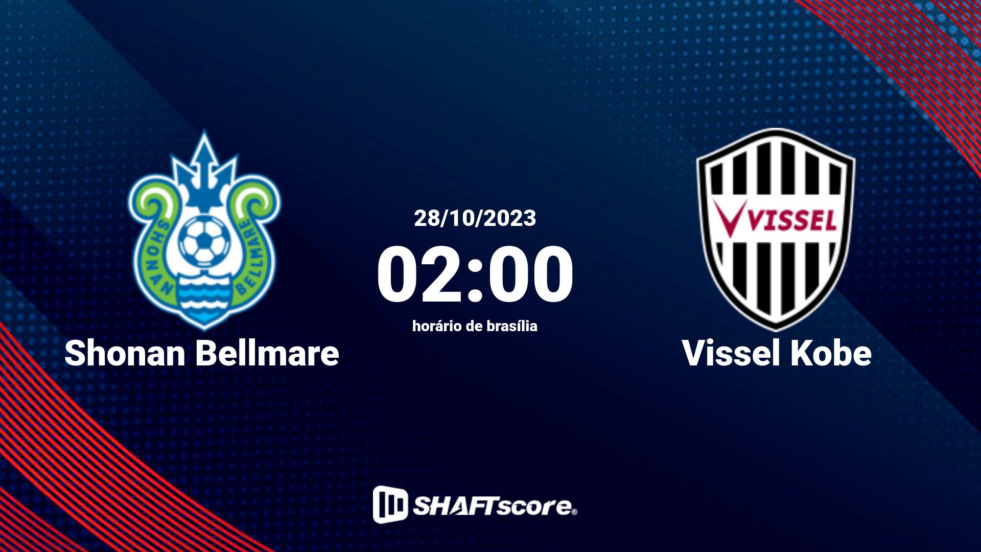 Estatísticas do jogo Shonan Bellmare vs Vissel Kobe 28.10 02:00