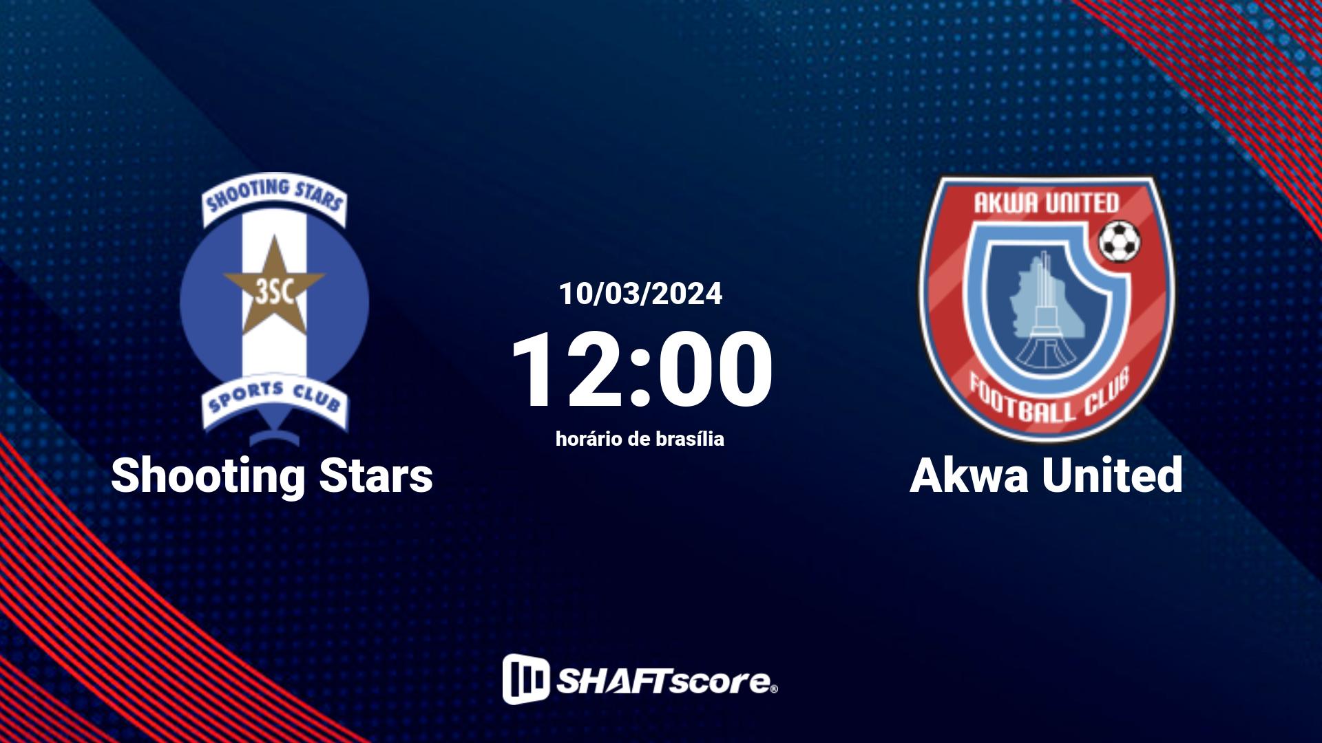 Estatísticas do jogo Shooting Stars vs Akwa United 10.03 12:00