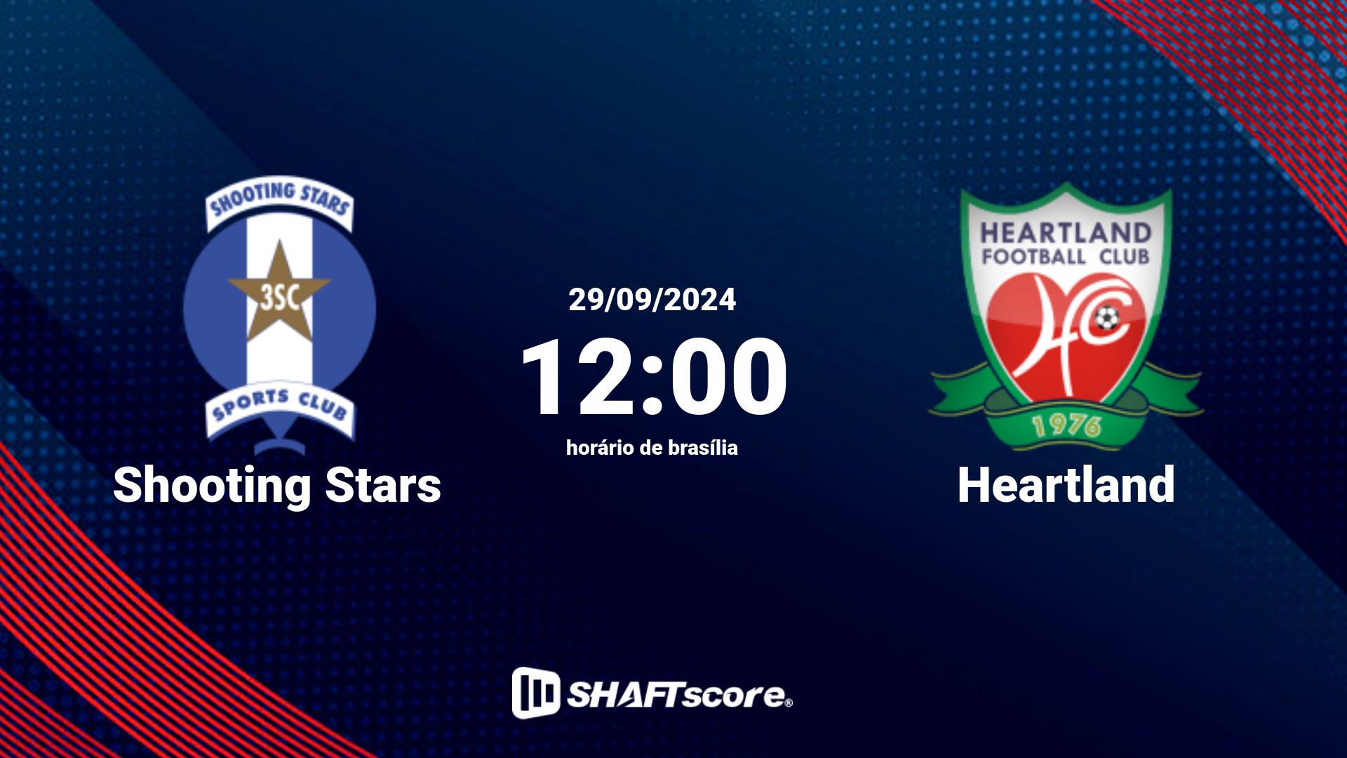 Estatísticas do jogo Shooting Stars vs Heartland 29.09 12:00