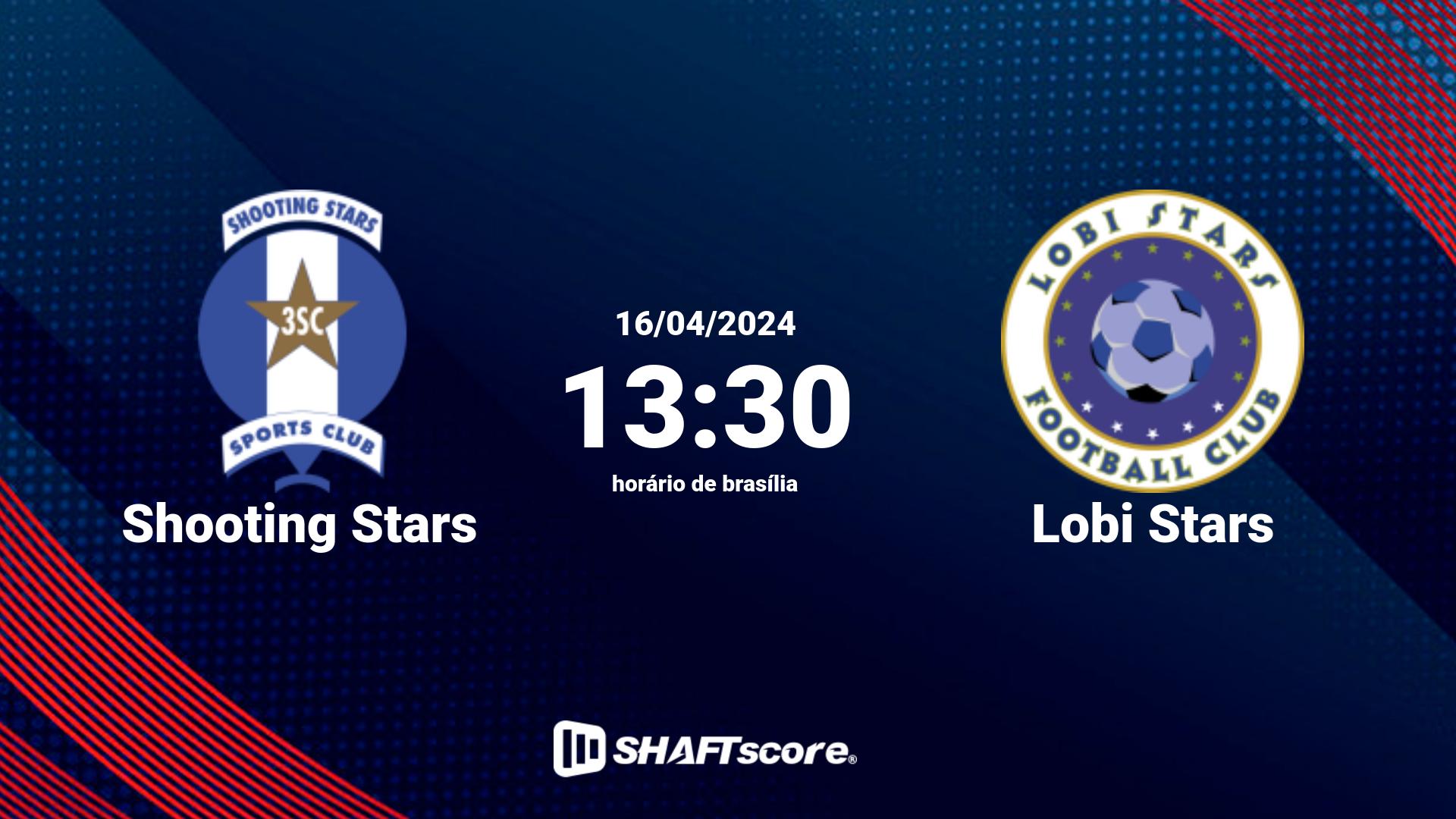 Estatísticas do jogo Shooting Stars vs Lobi Stars 16.04 13:30