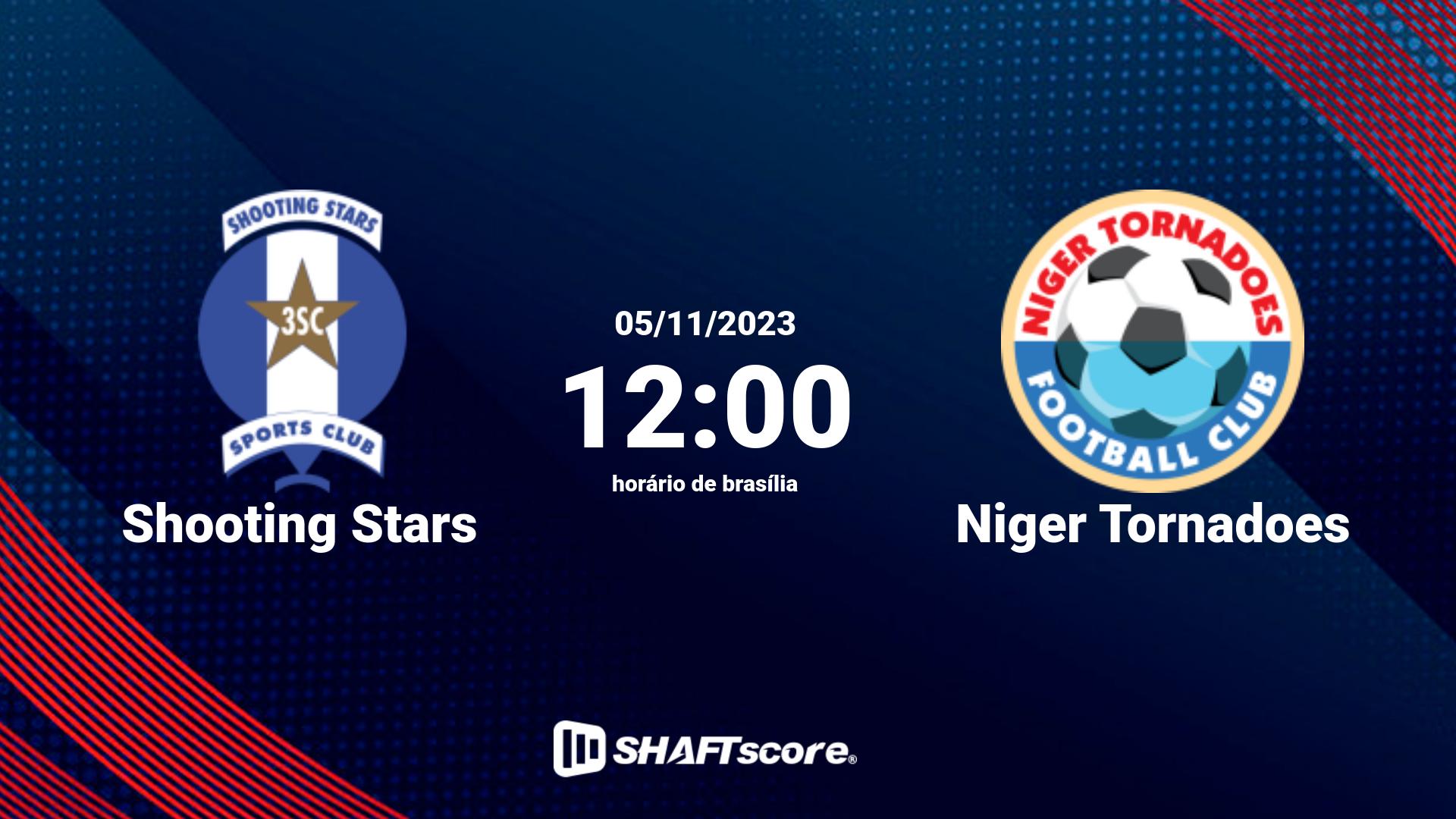 Estatísticas do jogo Shooting Stars vs Niger Tornadoes 05.11 12:00