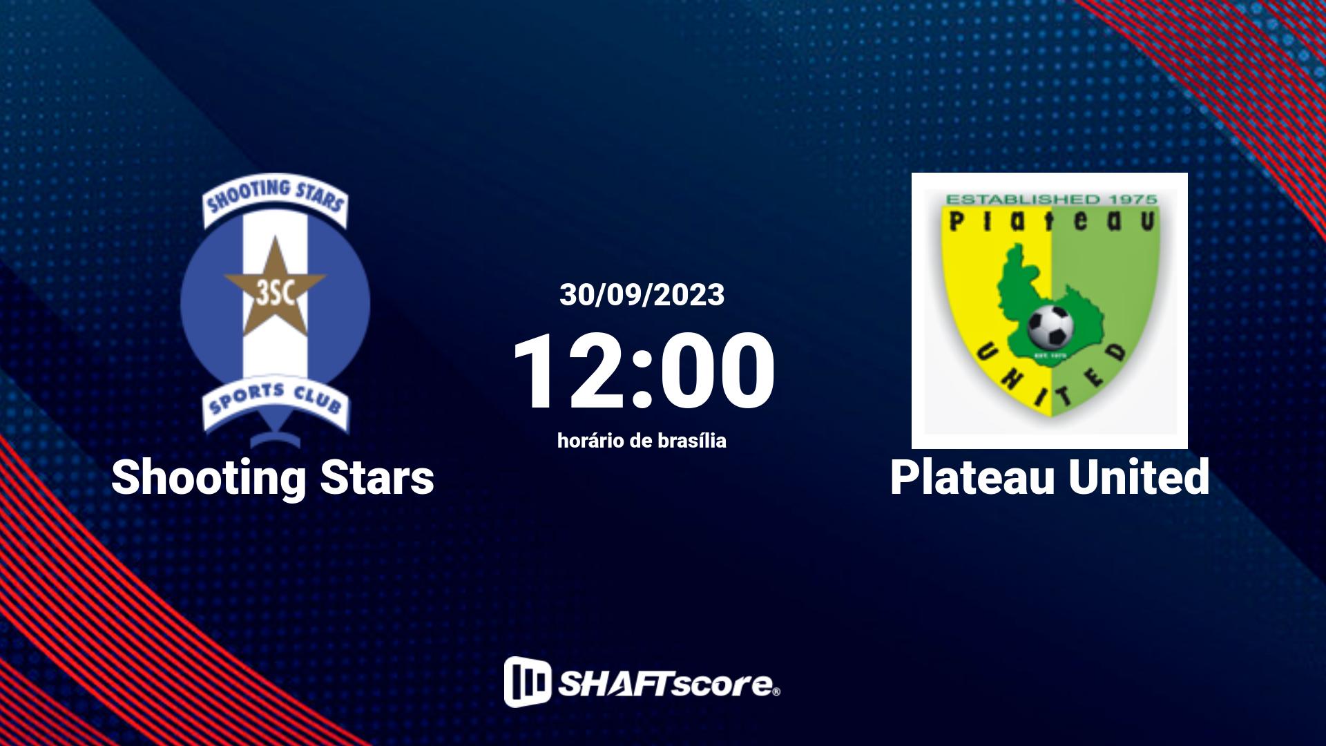 Estatísticas do jogo Shooting Stars vs Plateau United 30.09 12:00