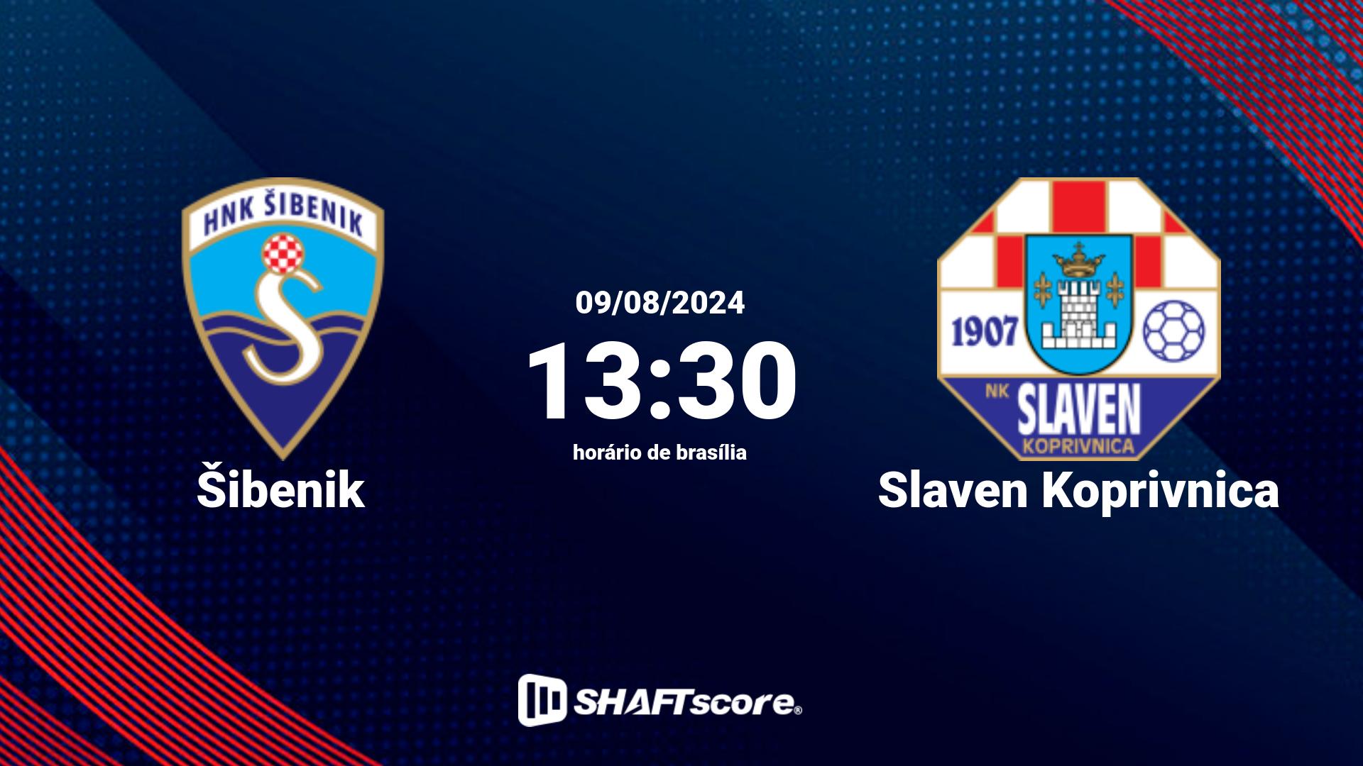 Estatísticas do jogo Šibenik vs Slaven Koprivnica 09.08 13:30