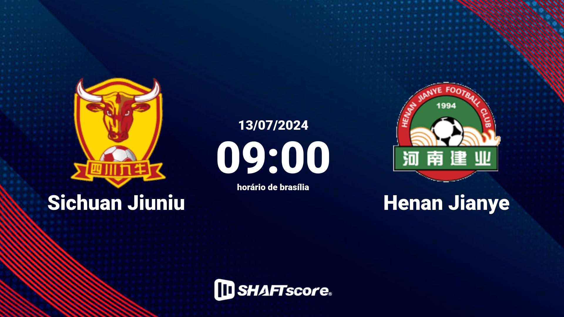 Estatísticas do jogo Sichuan Jiuniu vs Henan Jianye 13.07 09:00