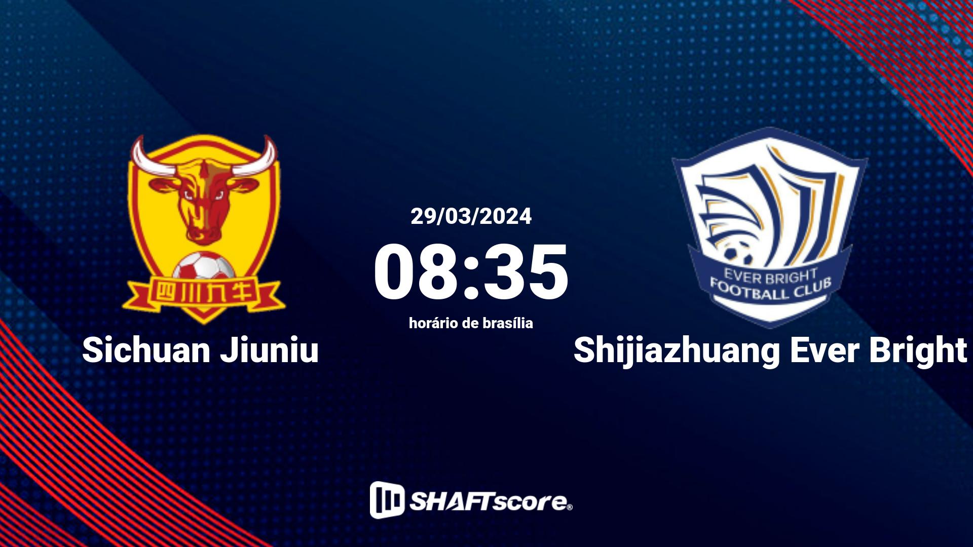 Estatísticas do jogo Sichuan Jiuniu vs Shijiazhuang Ever Bright 29.03 08:35