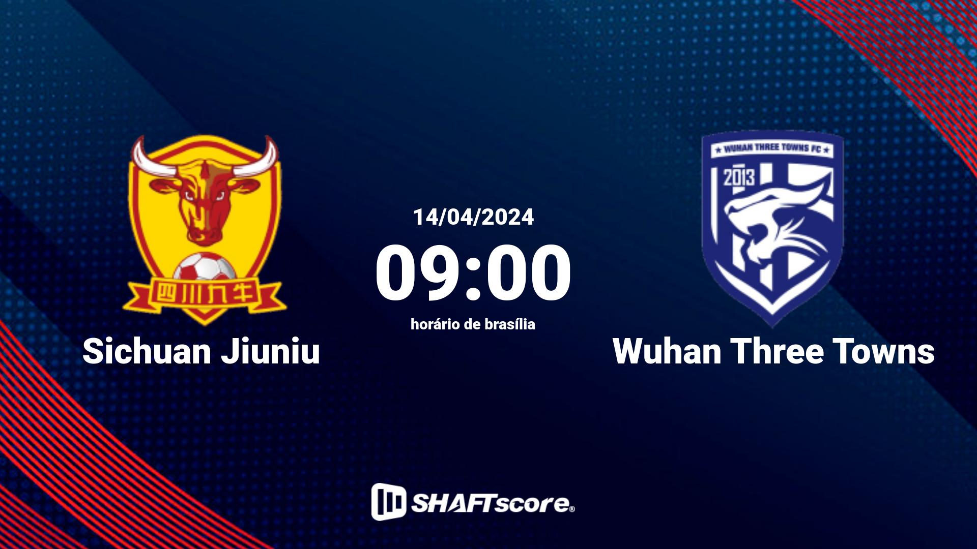 Estatísticas do jogo Sichuan Jiuniu vs Wuhan Three Towns 14.04 09:00