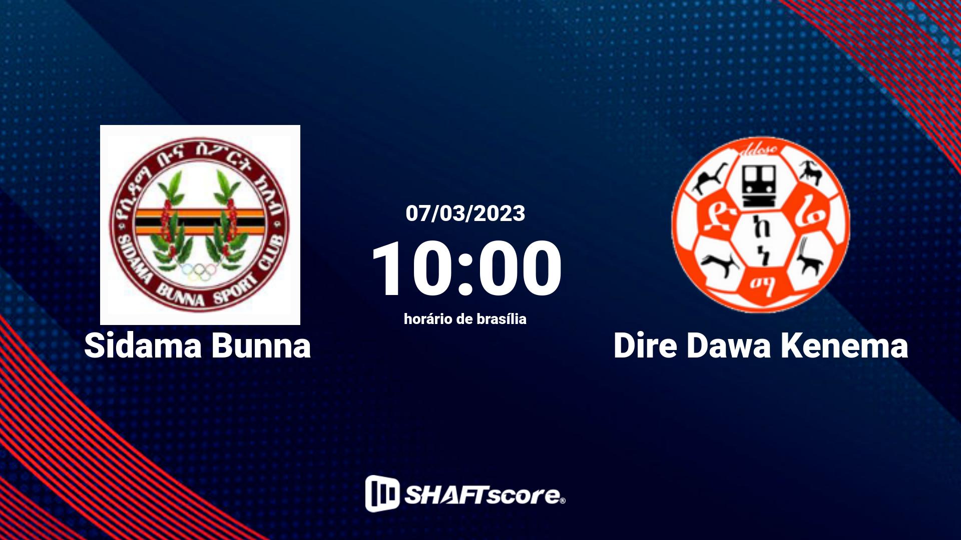 Estatísticas do jogo Sidama Bunna vs Dire Dawa Kenema 07.03 10:00