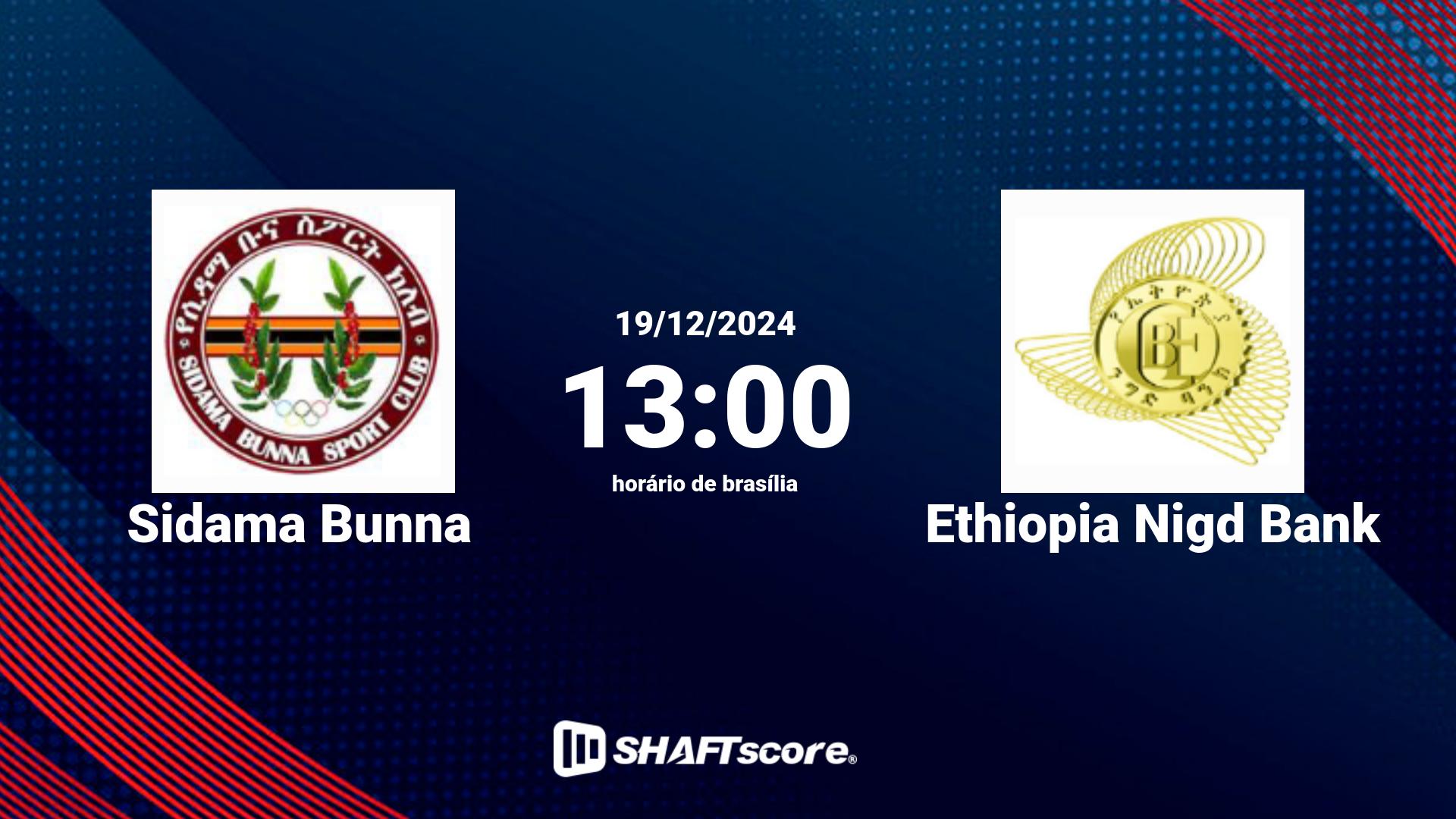 Estatísticas do jogo Sidama Bunna vs Ethiopia Nigd Bank 19.12 13:00