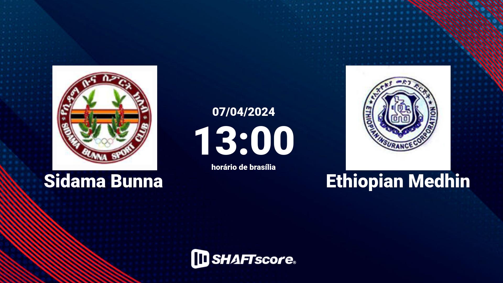 Estatísticas do jogo Sidama Bunna vs Ethiopian Medhin 07.04 13:00