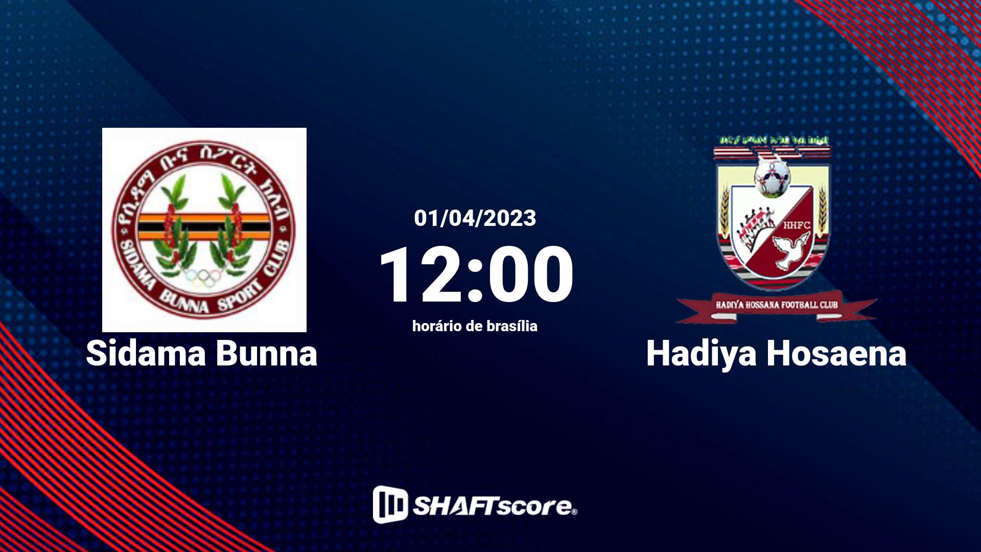 Estatísticas do jogo Sidama Bunna vs Hadiya Hosaena 01.04 12:00