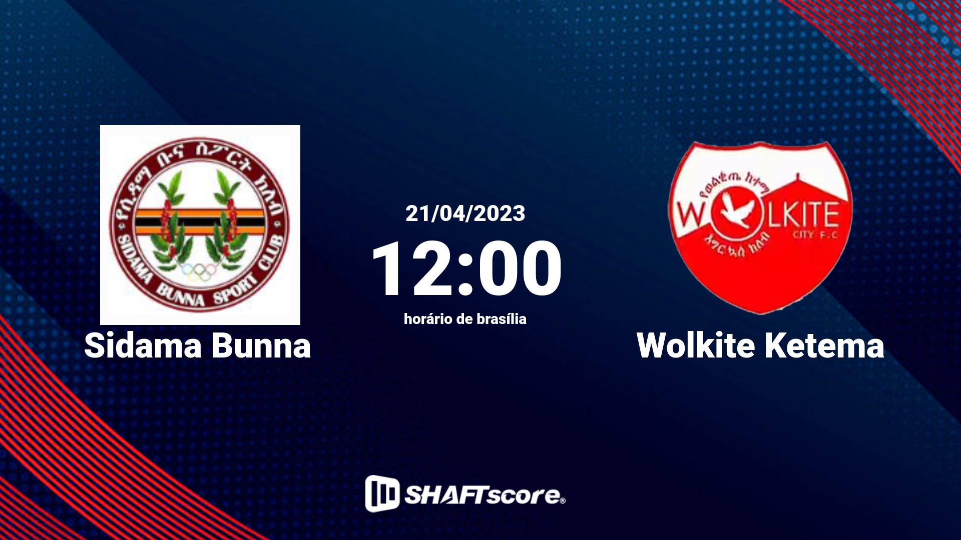 Estatísticas do jogo Sidama Bunna vs Wolkite Ketema 21.04 12:00